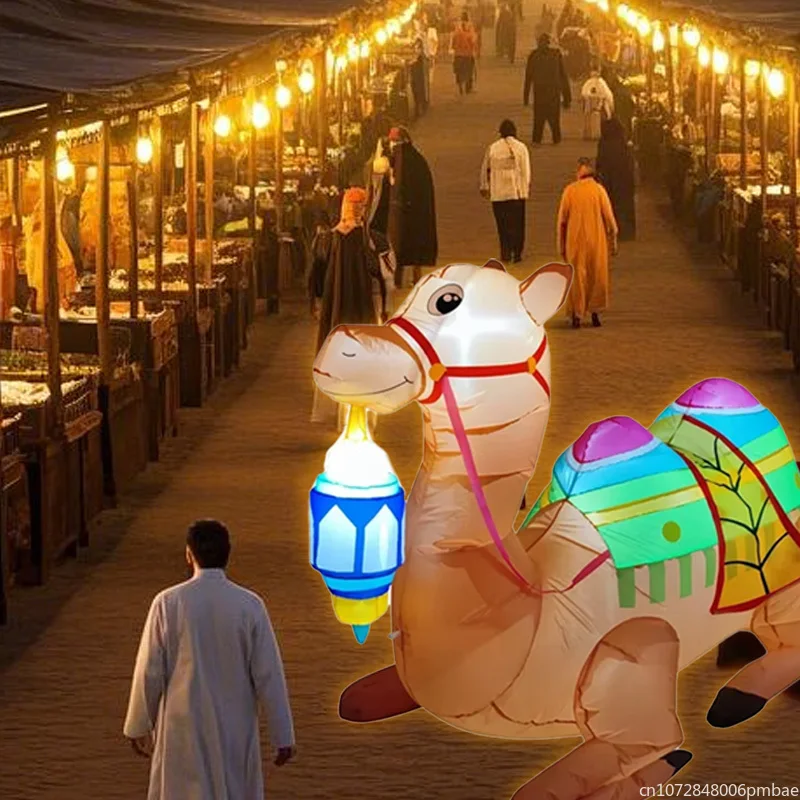 6ft Ramadan Inflatable Decoration Desert Camel Cafe LED Light Eid Mubarak Outdoor Garden Holiday Ornament Party Supplies
6ft Ramadan Inflatable Decoration Desert Camel Cafe LED Light Eid Mubarak Outdoor Garden Holiday Ornament Party Supplies