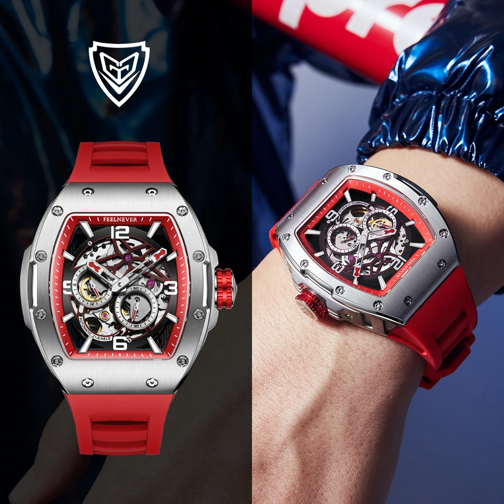 FEELNEVER Mechanical Watc Man Watches Mens Luxury Sapphire Automatic 50M Stainless Steel Waterproof Watch Japanese Movement+Box
FEELNEVER Mechanical Watc Man Watches Mens Luxury Sapphire Automatic 50M Stainless Steel Waterproof Watch Japanese Movement+Box