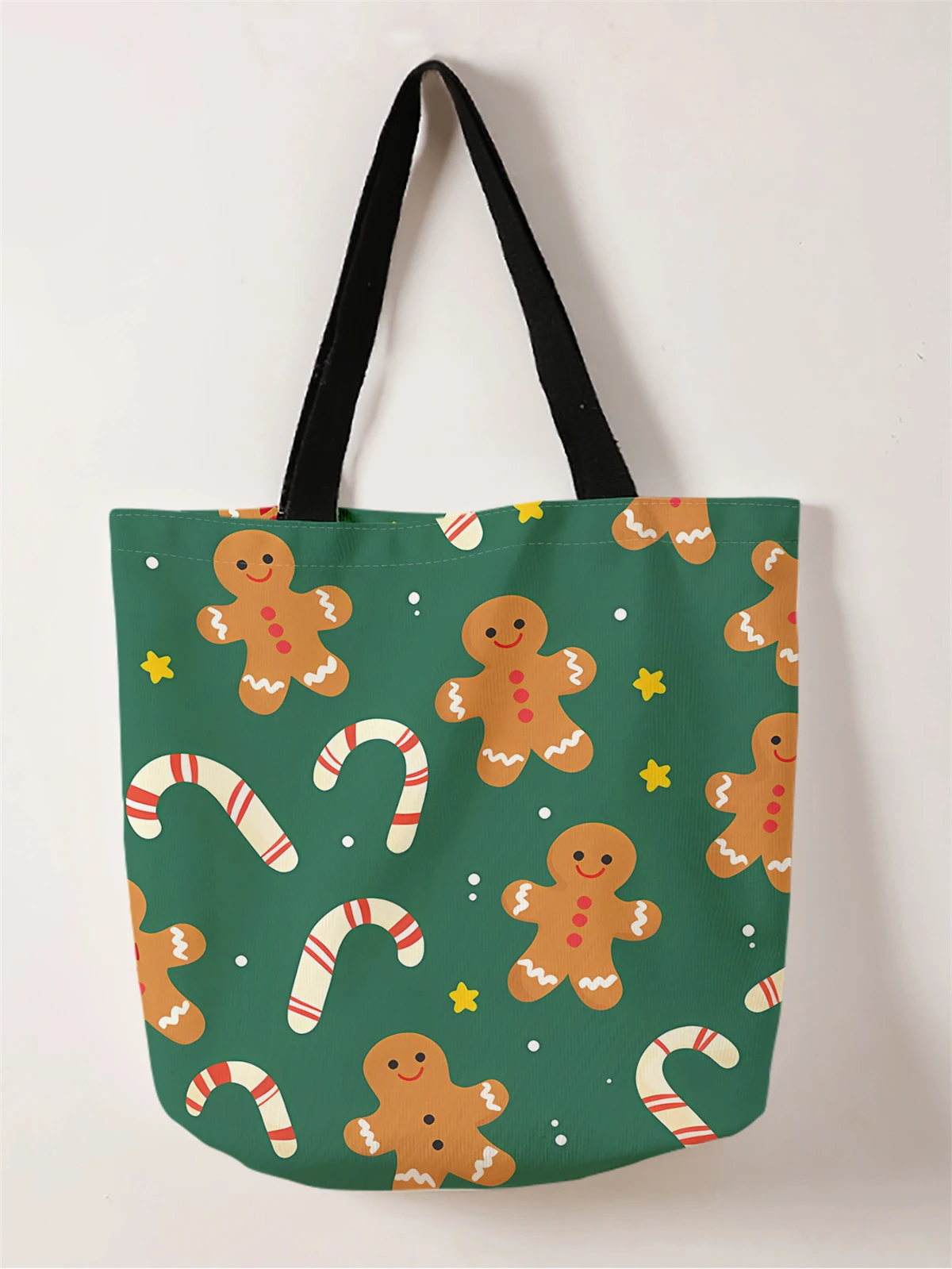 1pc,Christmas cane handbag, reusable fashionable handbag, multifunctional handbag, printed canvas shopping bag
1pc,Christmas cane handbag, reusable fashionable handbag, multifunctional handbag, printed canvas shopping bag