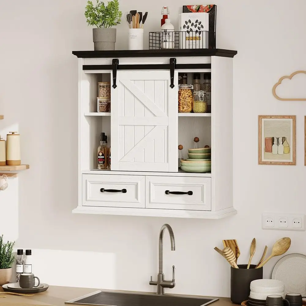 Bathroom Wall Storage Cabinet with 2 Ders, White loating Wall Mounted Medicine Cabinet with Sliding Door & Adjustable Shelves, O
Bathroom Wall Storage Cabinet with 2 Ders, White loating Wall Mounted Medicine Cabinet with Sliding Door & Adjustable Shelves, O