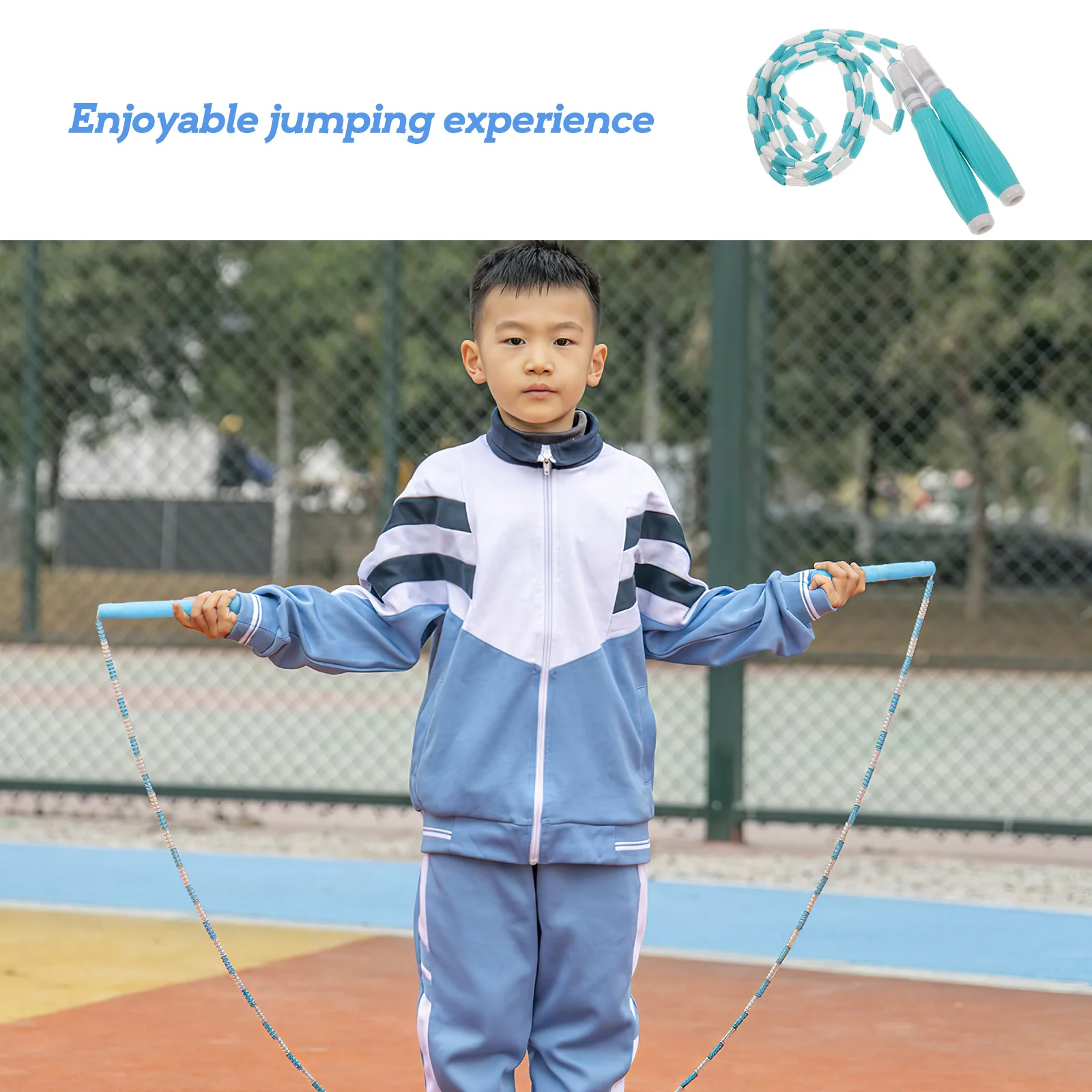 Beaded Jump Rope for Kids Adjustable Length Soft Silicone Anti-Tangle Skipping Rope with Name Writing Feature for School
Beaded Jump Rope for Kids Adjustable Length Soft Silicone Anti-Tangle Skipping Rope with Name Writing Feature for School