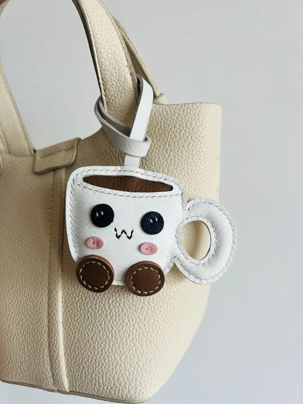 Leather Coffee Keychain Pendant Mobile Phone Pendant Bag Coffee Keychain Goatskin
Leather Coffee Keychain Pendant Mobile Phone Pendant Bag Coffee Keychain Goatskin