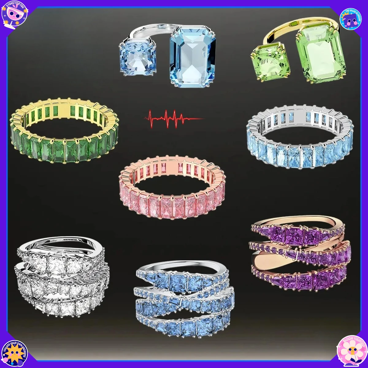 2025 Hot Selling Couple Jewelry, Colorful Zircon Couple Rings, Suitable for Various Themed Parties, Can Be Layered
2025 Hot Selling Couple Jewelry, Colorful Zircon Couple Rings, Suitable for Various Themed Parties, Can Be Layered