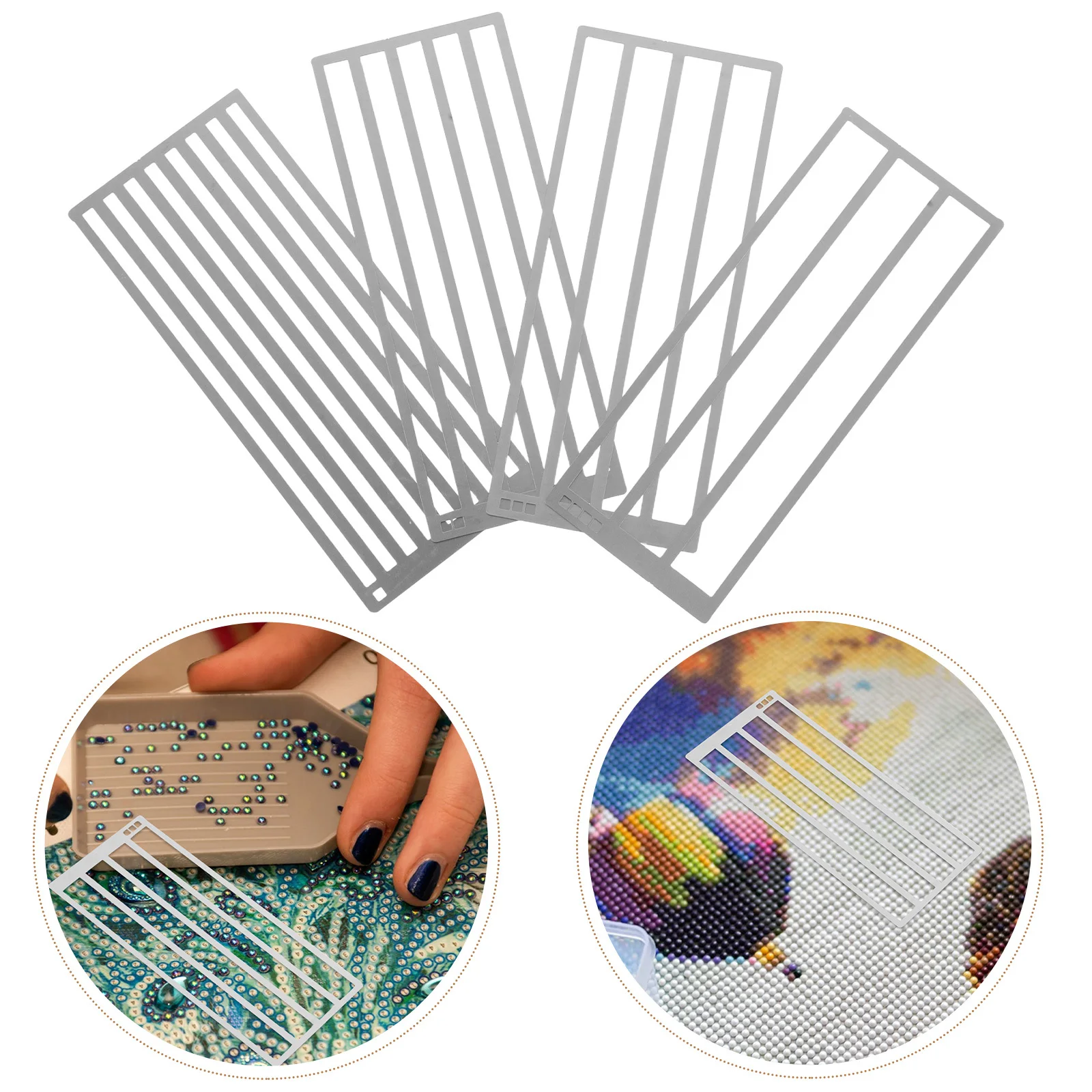 4pcs Diamond Art Ruler For 5D Grid Diy Projects Stainless Steel Nano-Coated Drill Placement Tool Craft Accessories
4pcs Diamond Art Ruler For 5D Grid Diy Projects Stainless Steel Nano-Coated Drill Placement Tool Craft Accessories