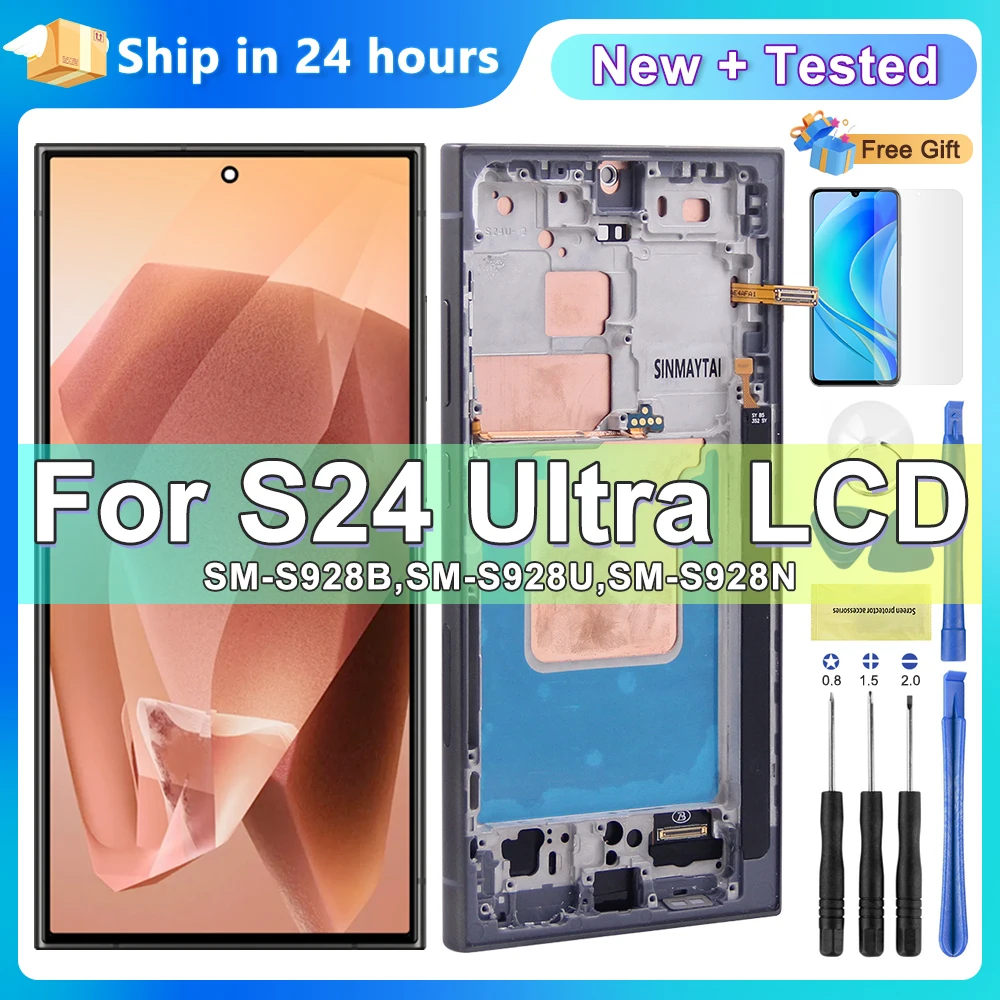 TFT для Samsung S24 Ultra S928B S928U S928W S928E ЖК-дисплей с цифровым преобразователем сенсорного экрана в сборе, запасные части
TFT для Samsung S24 Ultra S928B S928U S928W S928E ЖК-дисплей с цифровым преобразователем сенсорного экрана в сборе, запасные части