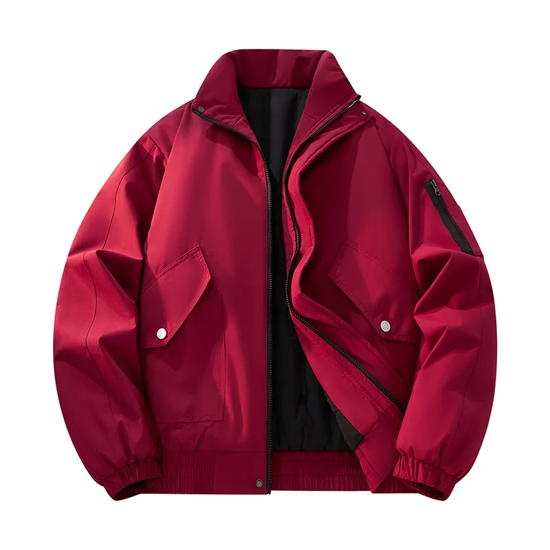 Thickened Stand Collar Jacket for Couples Loose Fit Youth Cotton Outerwear Warm Casual Fashionable Spring Autumn
Thickened Stand Collar Jacket for Couples Loose Fit Youth Cotton Outerwear Warm Casual Fashionable Spring Autumn