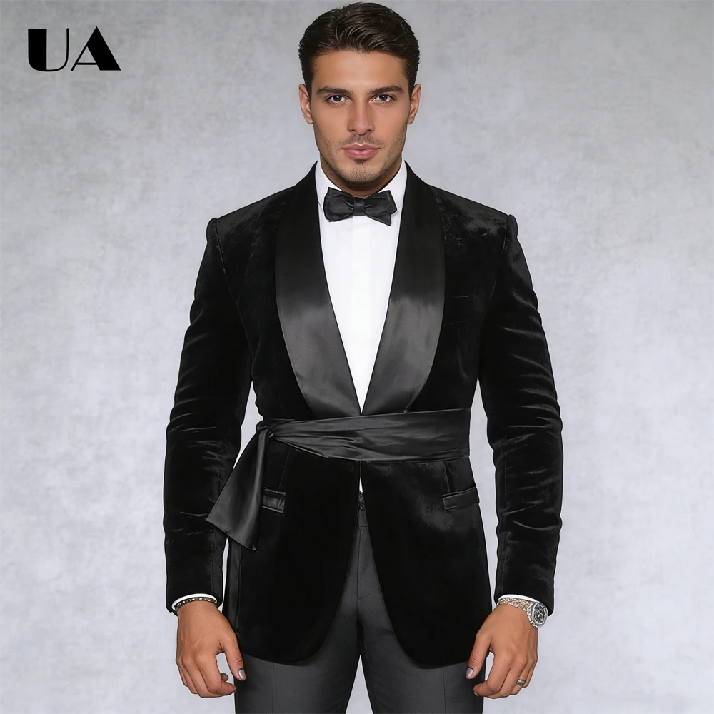 Formal Prom Suit Attire for Men, Fashionable Velvet Suit Set Two Pieces Suit Jacket Pants XXS-7XL Tailored Size Plus Tuxedo
Formal Prom Suit Attire for Men, Fashionable Velvet Suit Set Two Pieces Suit Jacket Pants XXS-7XL Tailored Size Plus Tuxedo
