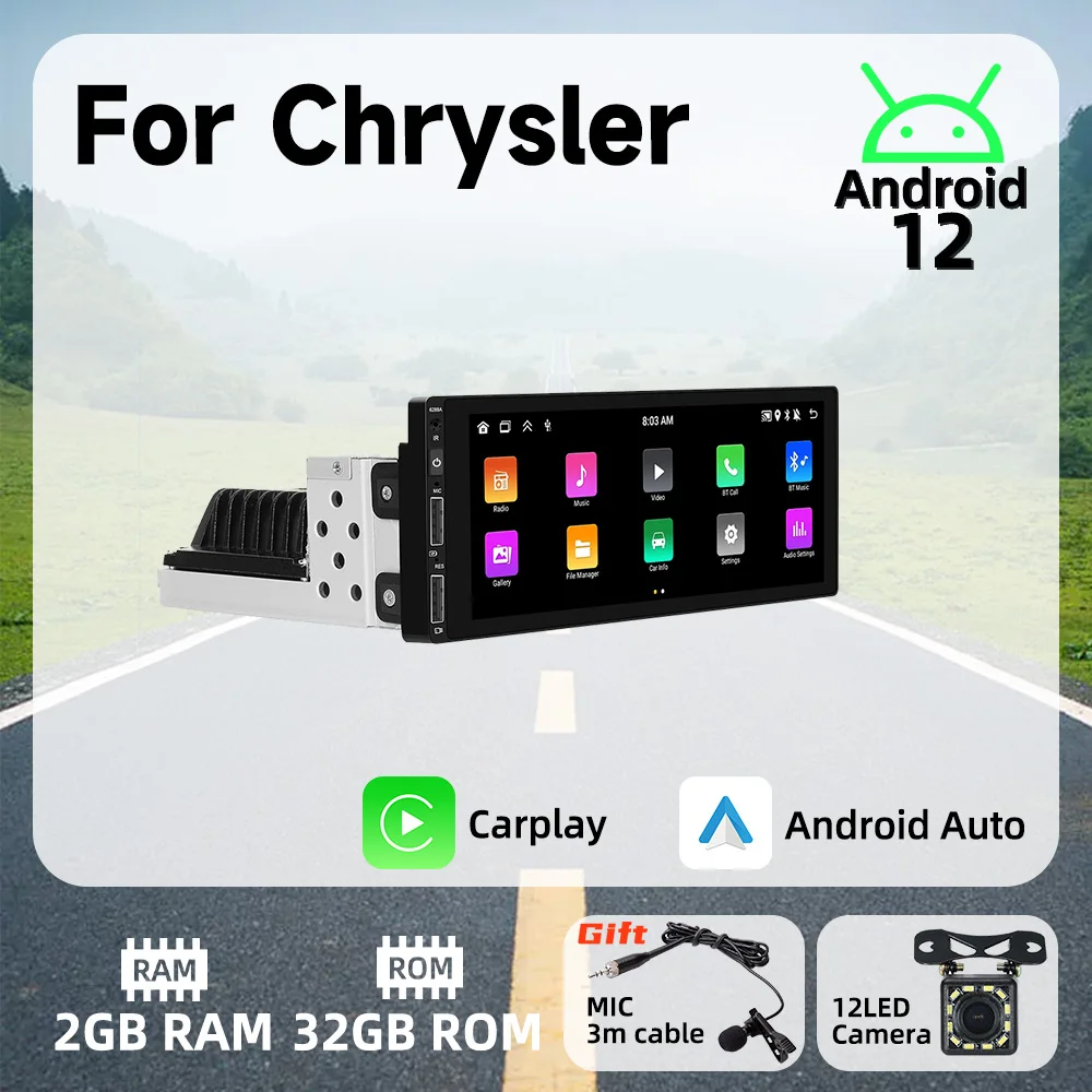 6.9" 1 Din Android Radio Car Multimedia Player for Chrysler Android Auto Stereo Head Unit Carplay Autoradio GPS Navigation Wifi
6.9" 1 Din Android Radio Car Multimedia Player for Chrysler Android Auto Stereo Head Unit Carplay Autoradio GPS Navigation Wifi