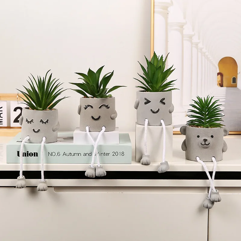 Cute Succulent Planter - Handmade Concrete Flower Pot, Mini Desktop Decor for Office/Home, Unique Gift for Plant Lovers
Cute Succulent Planter - Handmade Concrete Flower Pot, Mini Desktop Decor for Office/Home, Unique Gift for Plant Lovers