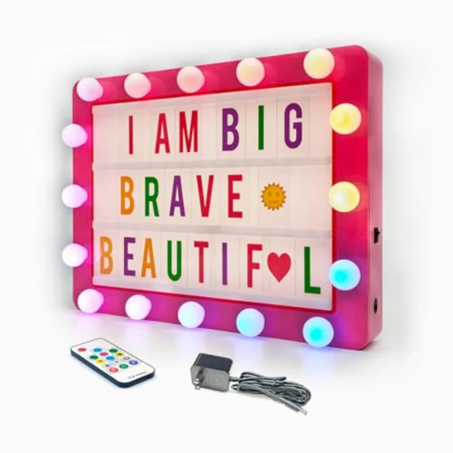 Cinema Light Box with 290 LettersIcons Stocking Stuffers Christmas Birthday Gifts Ideas for Teen Girls Women DIY LED Sign Light
Cinema Light Box with 290 LettersIcons Stocking Stuffers Christmas Birthday Gifts Ideas for Teen Girls Women DIY LED Sign Light
