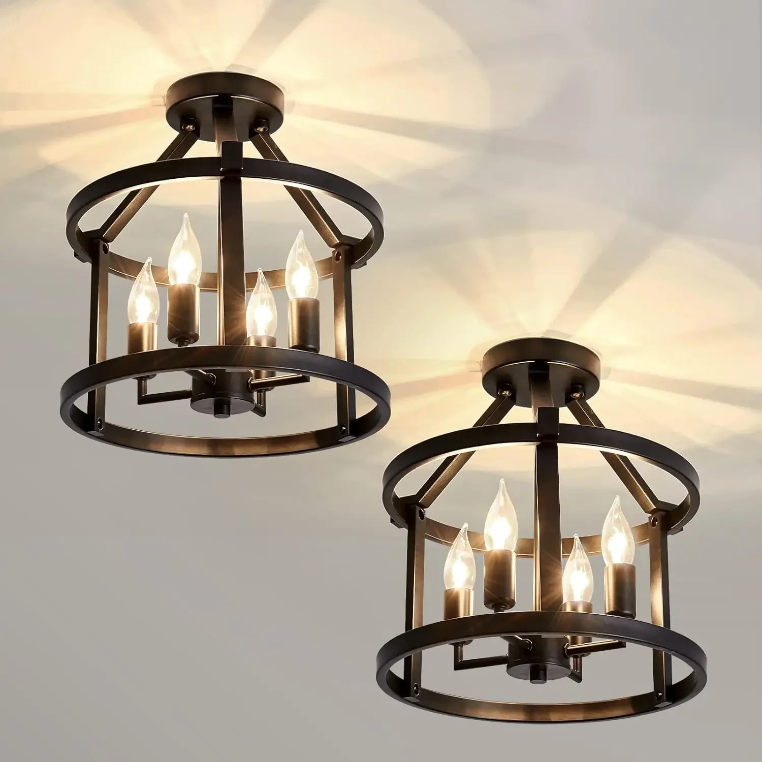 2-Pack Semi Flush Mount Ceiling Light Fixture Farmhouse Matte Chandelier Ceiling Lamp for Entryway Foyer Dining Room Bedroom Kit
2-Pack Semi Flush Mount Ceiling Light Fixture Farmhouse Matte Chandelier Ceiling Lamp for Entryway Foyer Dining Room Bedroom Kit