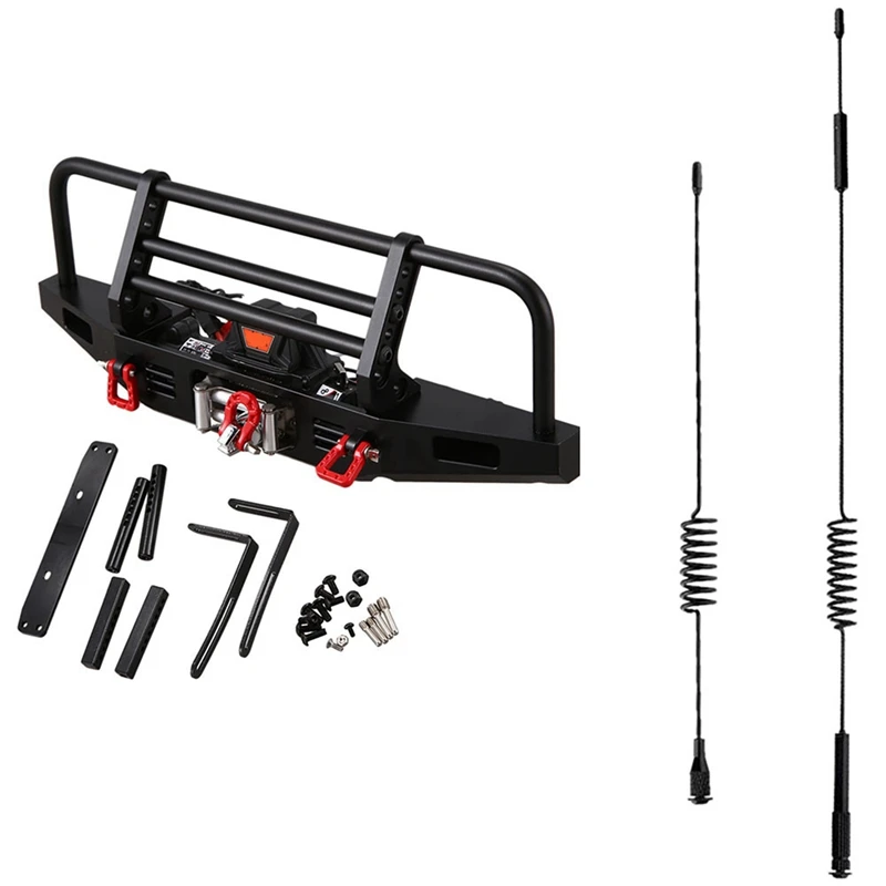 Eco-Friendly-1Pcs Metal Front Bumper With Winch Remote Controller System & 2Pcs RC Crawler 11.4Inch And 6.3Inch Metal Antenna
Eco-Friendly-1Pcs Metal Front Bumper With Winch Remote Controller System & 2Pcs RC Crawler 11.4Inch And 6.3Inch Metal Antenna