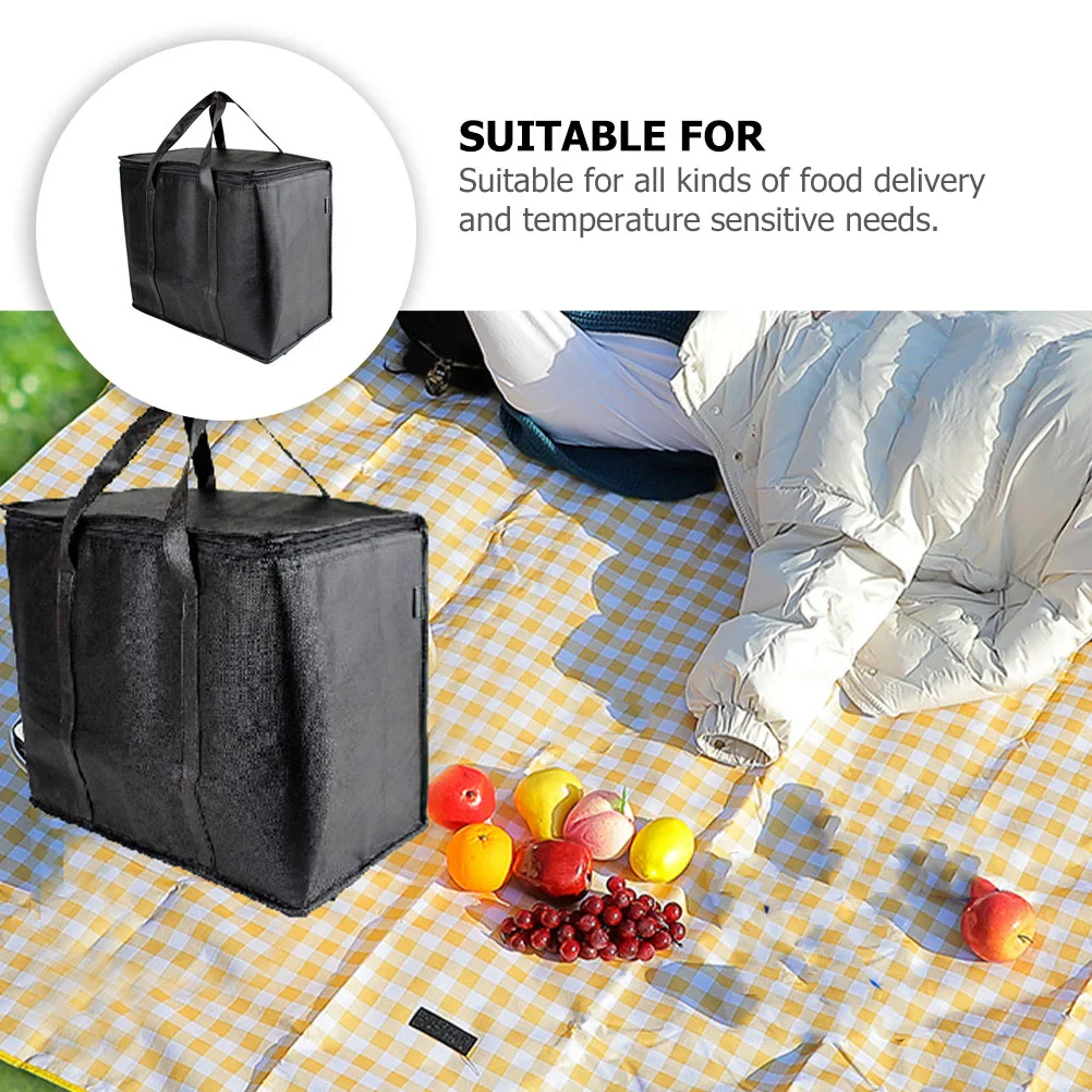s Black Non woven Aluminum Foil Thermal Insulation Bag Portable Outdoor Collapsible Food Storage Picnic Lunch Vegetable Catering
s Black Non woven Aluminum Foil Thermal Insulation Bag Portable Outdoor Collapsible Food Storage Picnic Lunch Vegetable Catering
