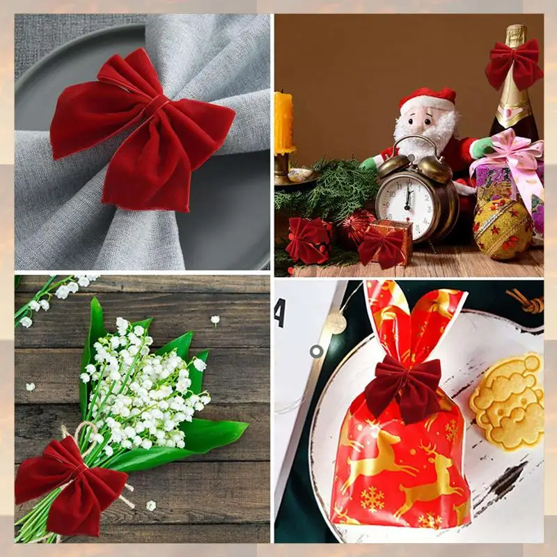 Flash Trend 16 Red Bow Napkin Holder Rings, Velvet Bow Xmas Napkin Holder Buckle Table Decoration For Christmas Holiday Party Di
Flash Trend 16 Red Bow Napkin Holder Rings, Velvet Bow Xmas Napkin Holder Buckle Table Decoration For Christmas Holiday Party Di