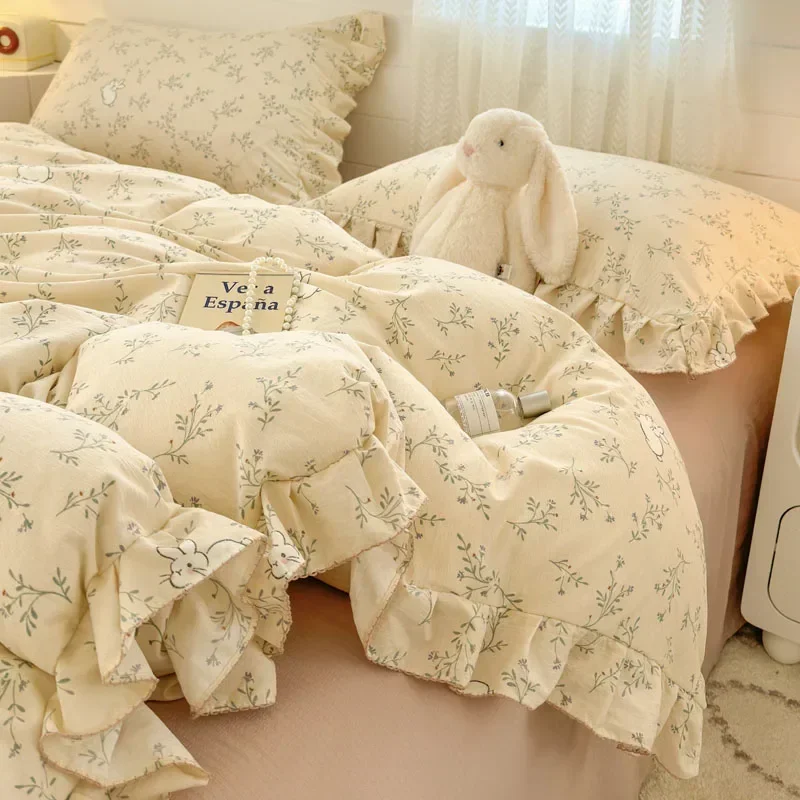 2025 Princess Style Bedding Sets Ruffle Lace Bow Quilt Cover Romantic Bedclothes Decor Woman Girls Bedroom Duvet Cover 4pcs
2025 Princess Style Bedding Sets Ruffle Lace Bow Quilt Cover Romantic Bedclothes Decor Woman Girls Bedroom Duvet Cover 4pcs