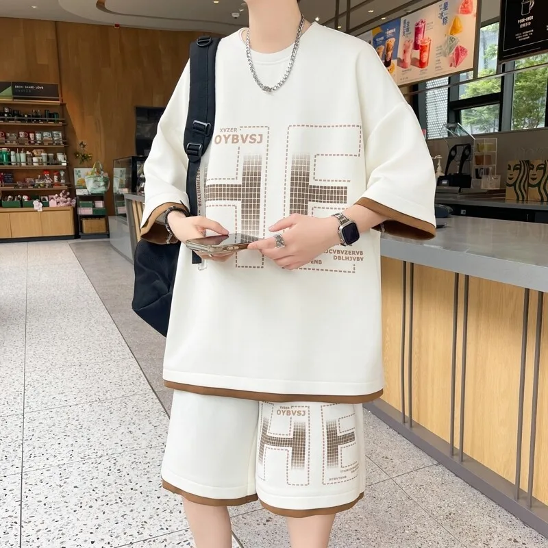 Мужской летний комплект шорт с короткими рукавами, новая толстовка с круглым вырезом, модный буквенный принт, мужская повседневная последняя модель p
Мужской летний комплект шорт с короткими рукавами, новая толстовка с круглым вырезом, модный буквенный принт, мужская повседневная последняя модель p