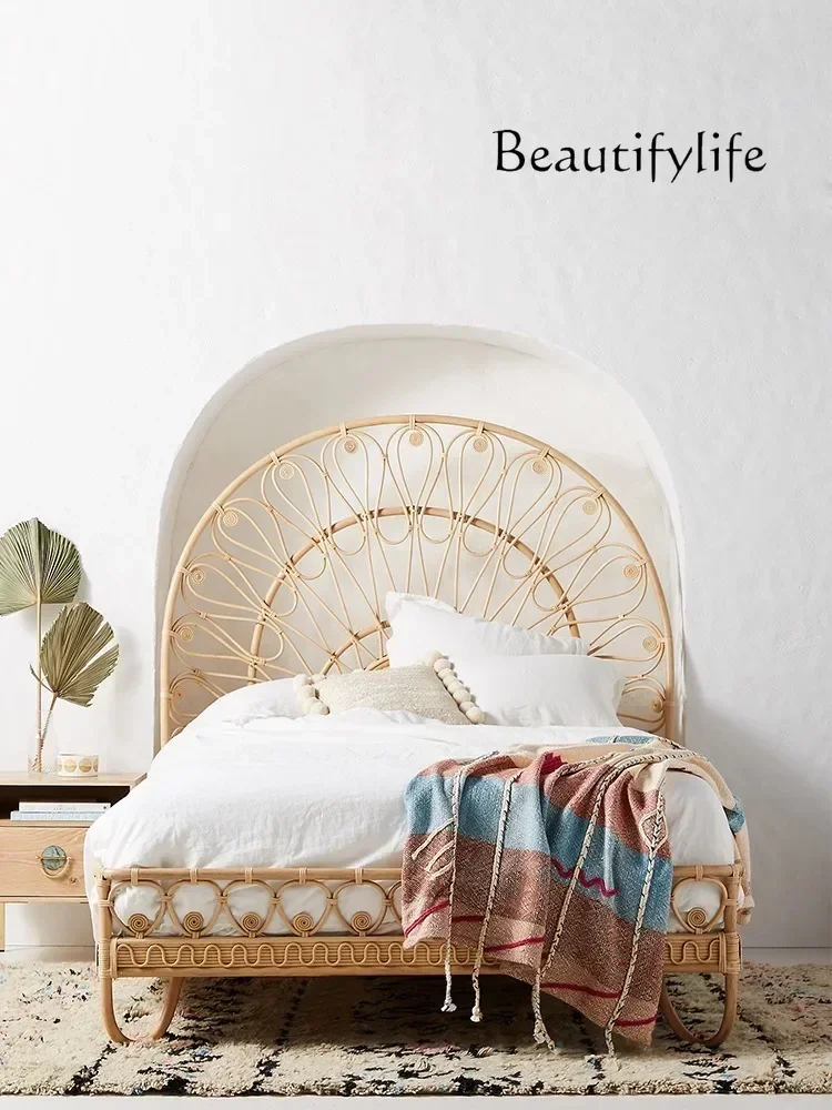 N42 Japanese-style medieval household rattan bed modern homestay rattan art bed ins
N42 Japanese-style medieval household rattan bed modern homestay rattan art bed ins
