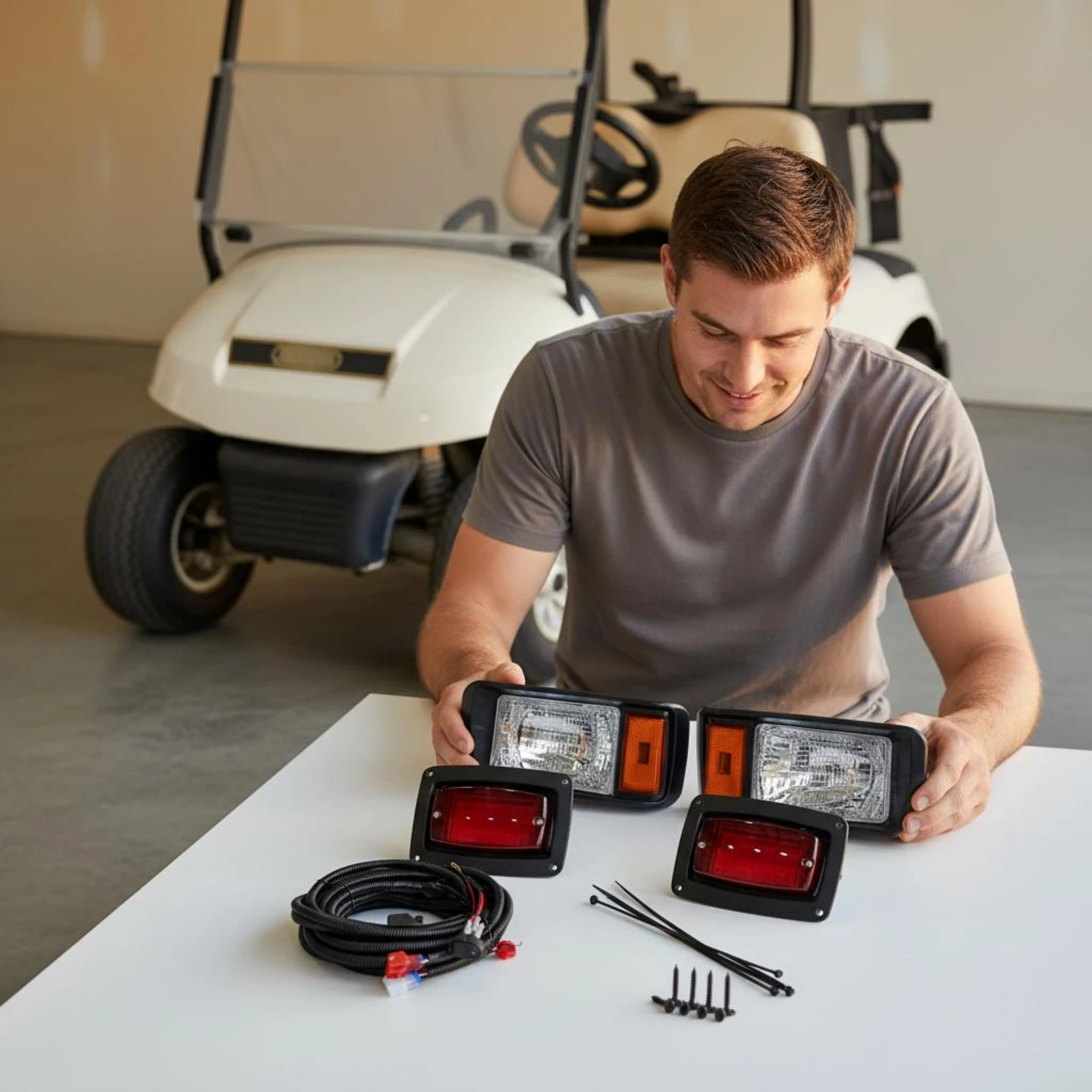 Club Car DS Light Kit Complete Wiring Harness Golf Golf Vehicle Headlight and Taillight Kit Vehicle Lighting Brighter Night
Club Car DS Light Kit Complete Wiring Harness Golf Golf Vehicle Headlight and Taillight Kit Vehicle Lighting Brighter Night