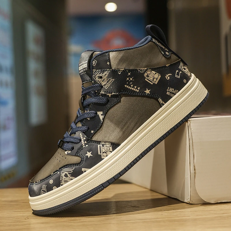 Men's high Top Sneakers Lightweight Non-Slip Comfort Causal Walking Shoes for Male
Men's high Top Sneakers Lightweight Non-Slip Comfort Causal Walking Shoes for Male