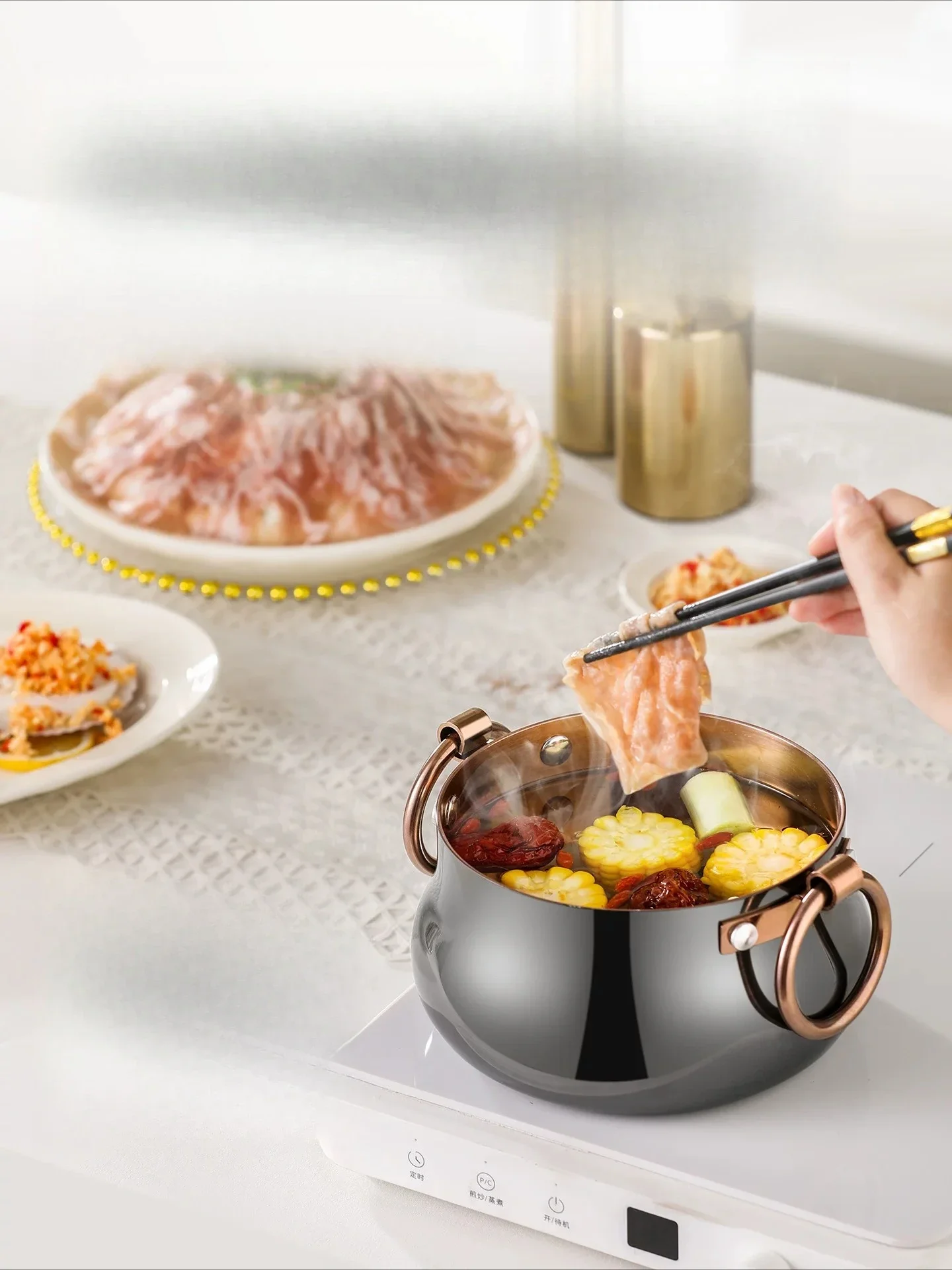CL Extra Thick 304 Stainless Steel Heightened Single Small Hot Skewer Pot Induction Cooker One Pot per Person
CL Extra Thick 304 Stainless Steel Heightened Single Small Hot Skewer Pot Induction Cooker One Pot per Person