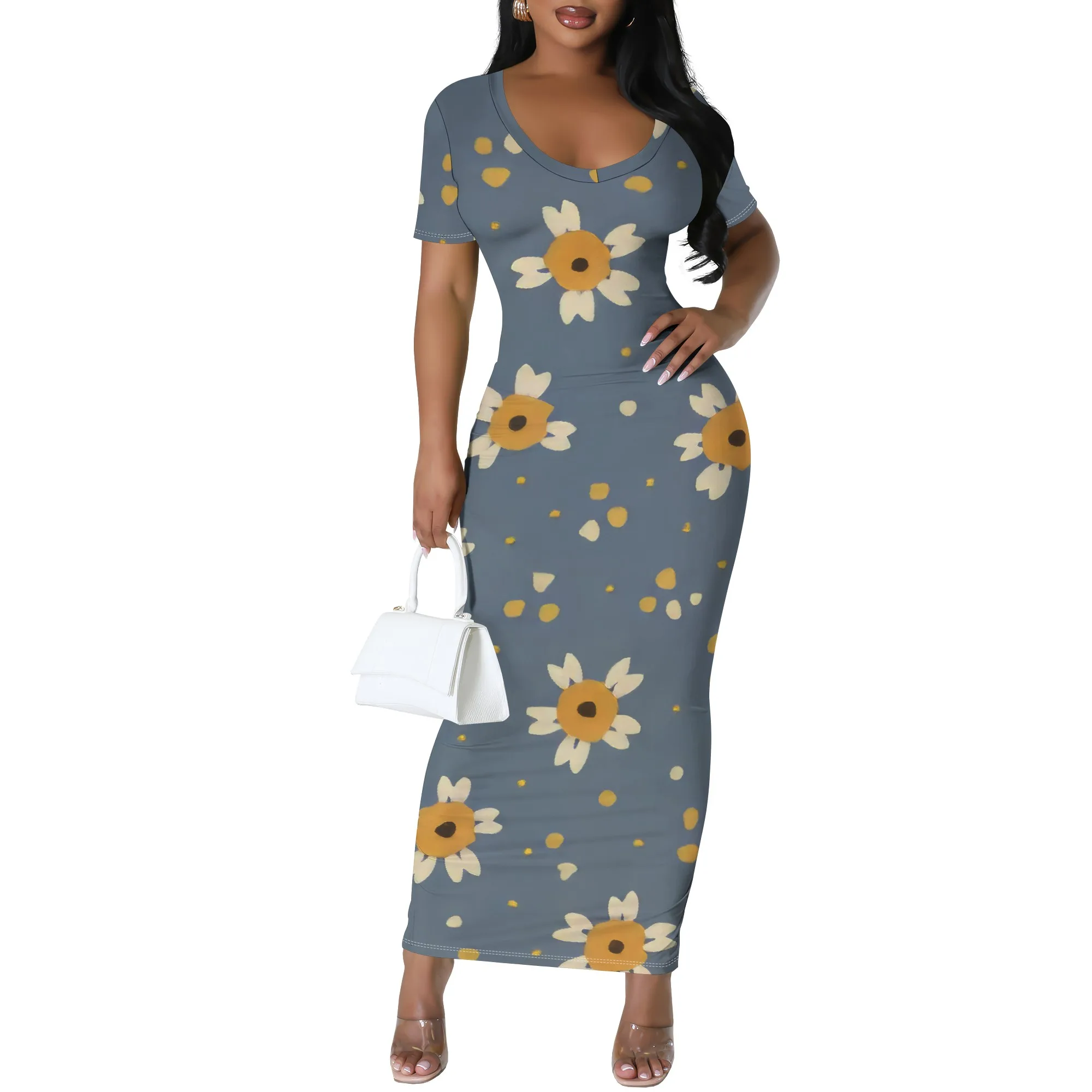 Women's Sexy Bodycon Mini Dresses Business Floral Print Midi Dress Casual Tshirt Short Sleeve Sundress Beach Vacation Outfits
Women's Sexy Bodycon Mini Dresses Business Floral Print Midi Dress Casual Tshirt Short Sleeve Sundress Beach Vacation Outfits
