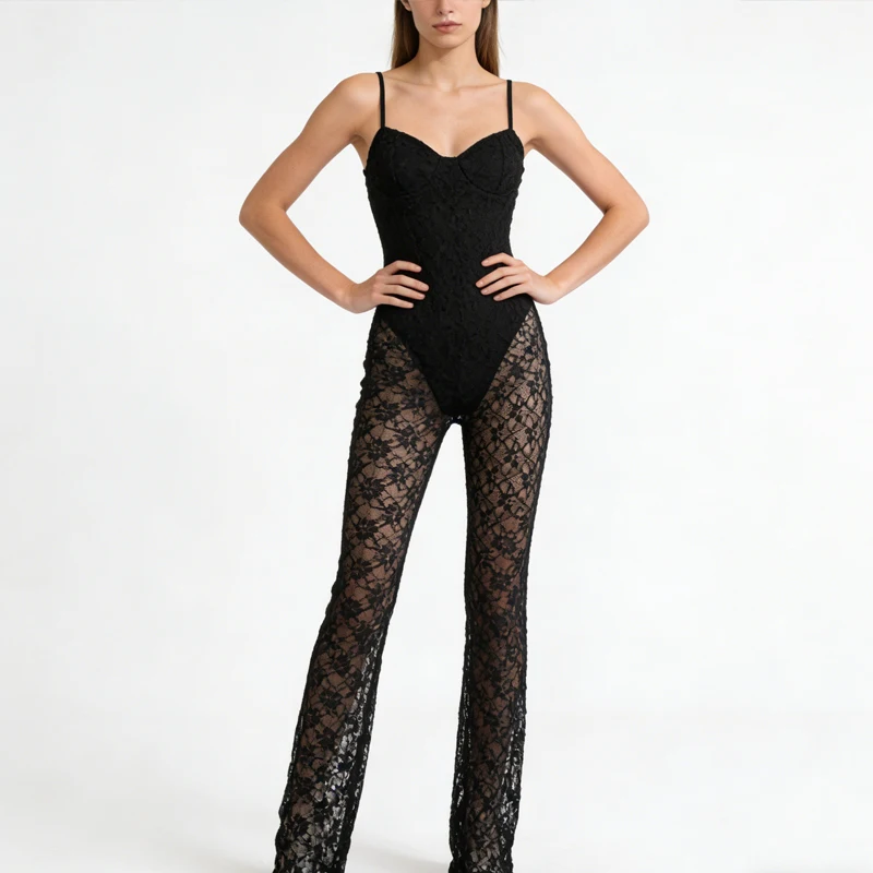 Летние облегающие комбинезоны на бретелях, новая модная летняя модель с кружевными вставками и сеткой, сексуальные повседневные женские комбинезоны однотонного цвета
Летние облегающие комбинезоны на бретелях, новая модная летняя модель с кружевными вставками и сеткой, сексуальные повседневные женские комбинезоны однотонного цвета