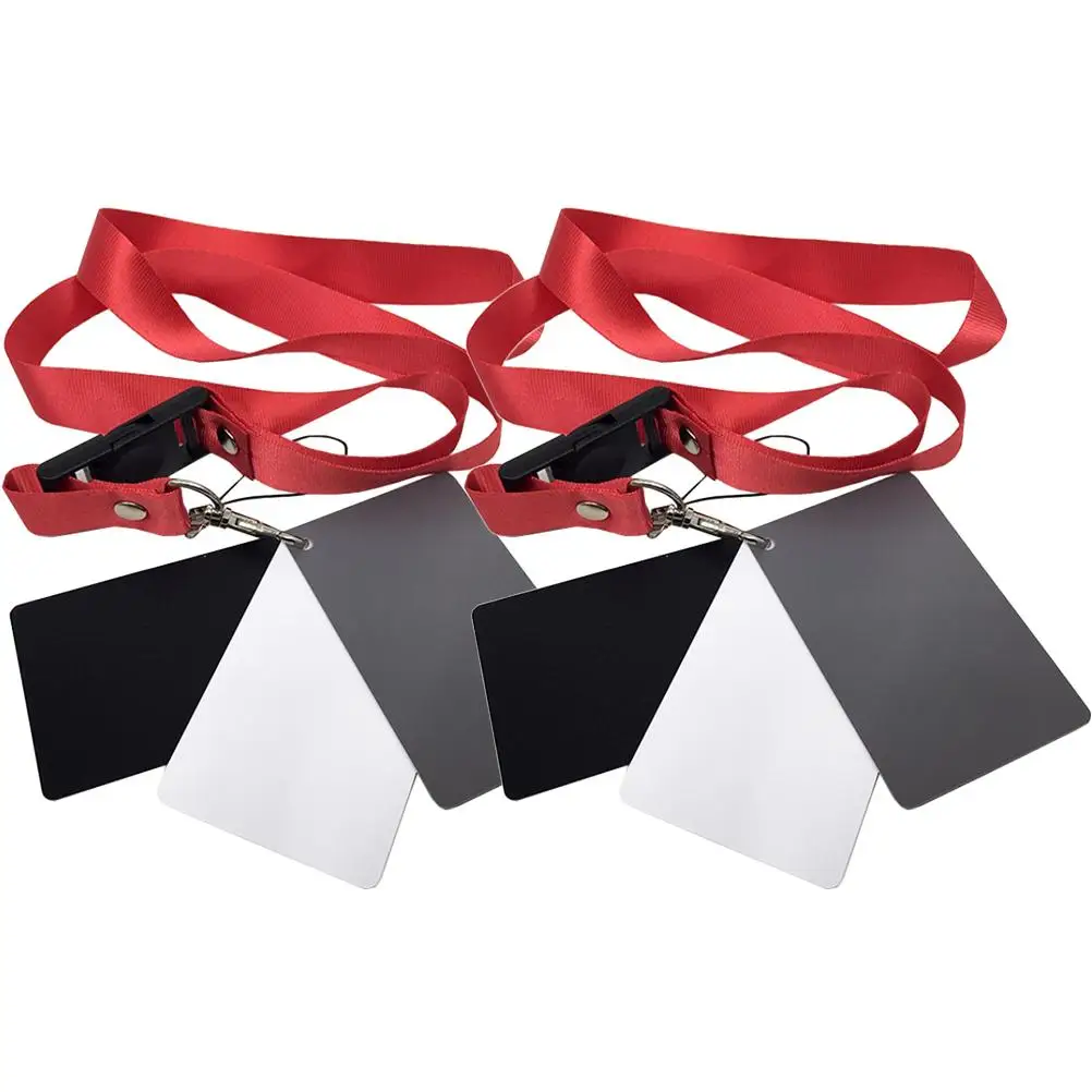 2 Pcs Black White Gray Color Card for Camera Exposure Photography Neck Strap Lightweight Portable Acrylic White Balance Checker
2 Pcs Black White Gray Color Card for Camera Exposure Photography Neck Strap Lightweight Portable Acrylic White Balance Checker