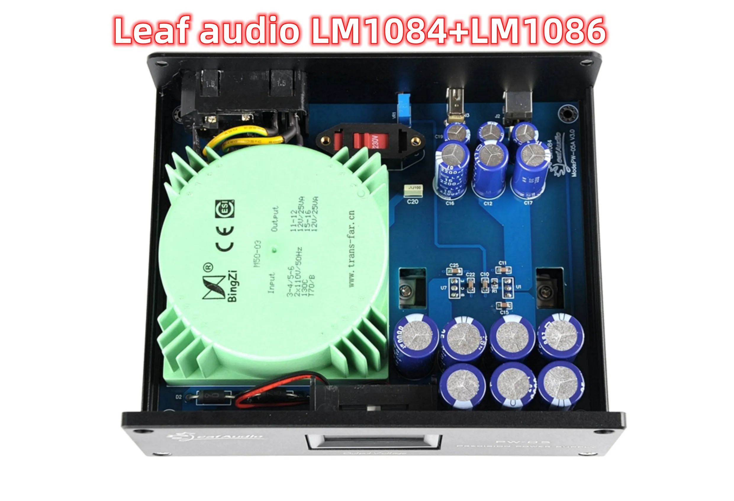 Leaf audio LM1084+LM1086 linear regulated power supply 3A+1.5A fine adjustment
Leaf audio LM1084+LM1086 linear regulated power supply 3A+1.5A fine adjustment