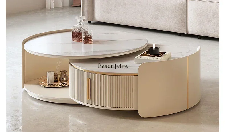 3.z.XX39Cream wind rock board coffee table living room household retractable size round combination
3.z.XX39Cream wind rock board coffee table living room household retractable size round combination