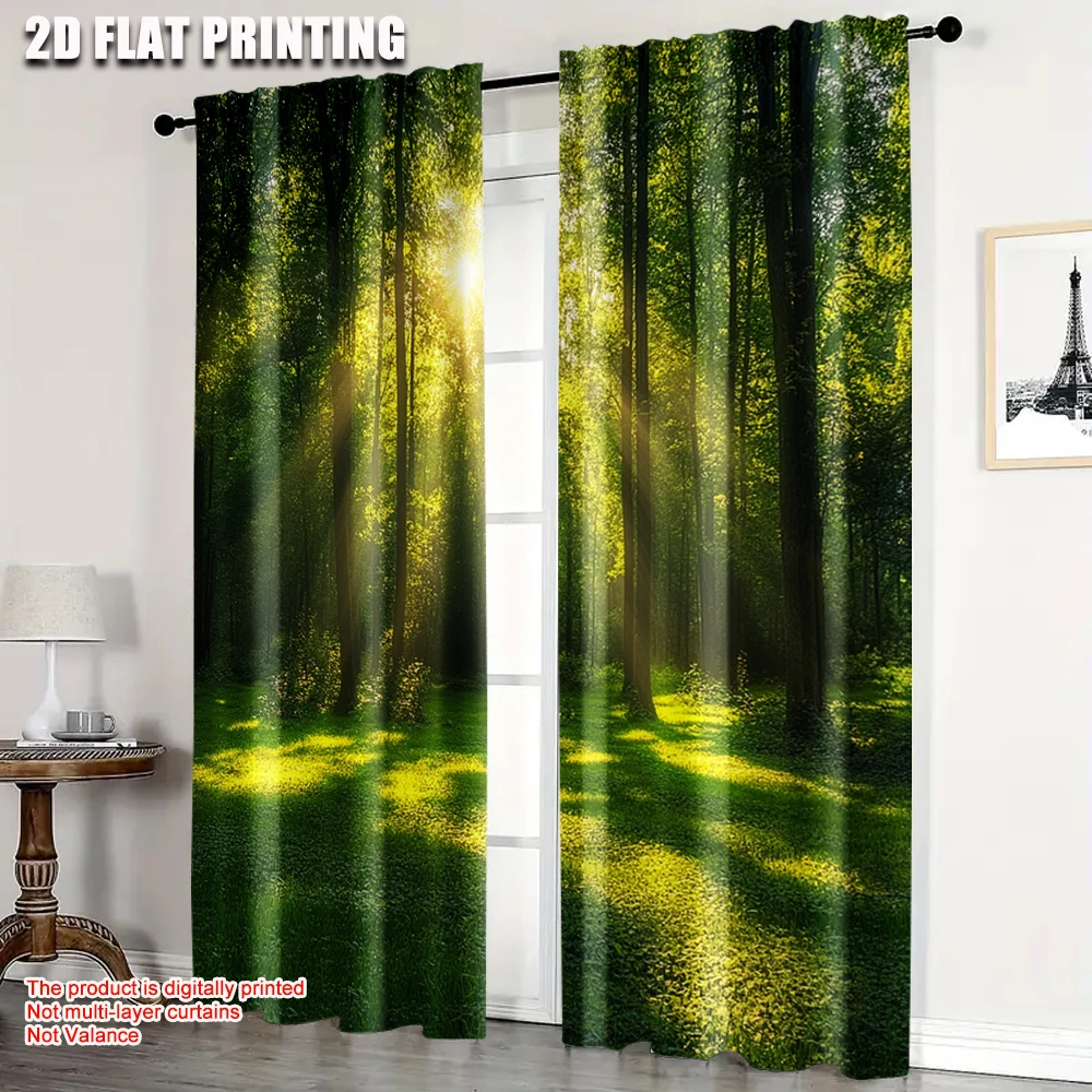 2pcs, Curtains Digital Printed 2D print Jungle Forest Trees Durable 100% Polyester Fabric (without rod) Room Decor Perfect for
2pcs, Curtains Digital Printed 2D print Jungle Forest Trees Durable 100% Polyester Fabric (without rod) Room Decor Perfect for