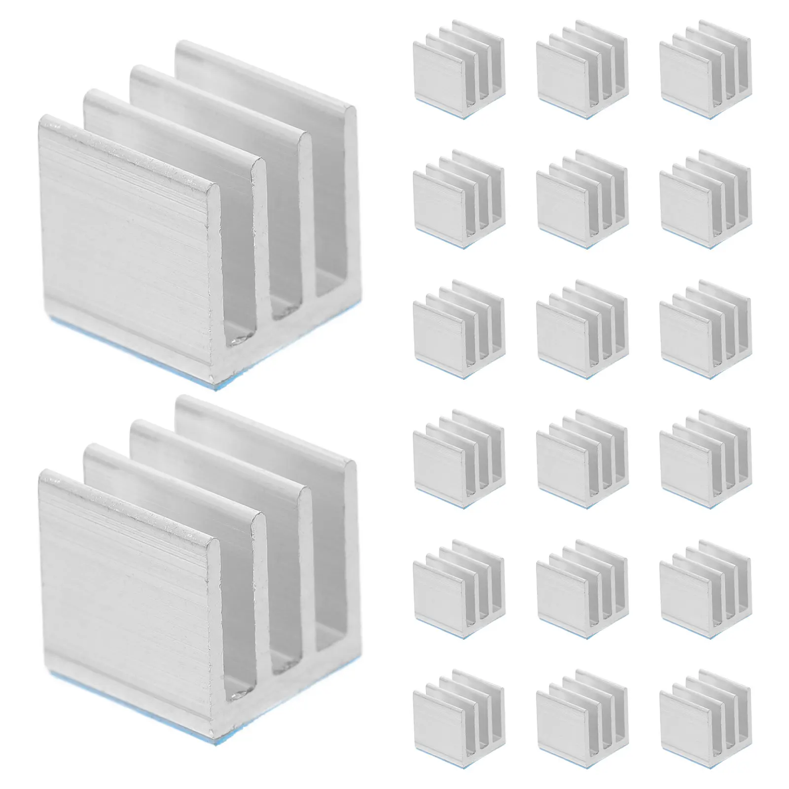 20pcs Adhesive Aluminum Heatsink Block Cooling Fin Heat Sink Replacement Compact Thermal Paste Compatible For Laptops Phones
20pcs Adhesive Aluminum Heatsink Block Cooling Fin Heat Sink Replacement Compact Thermal Paste Compatible For Laptops Phones