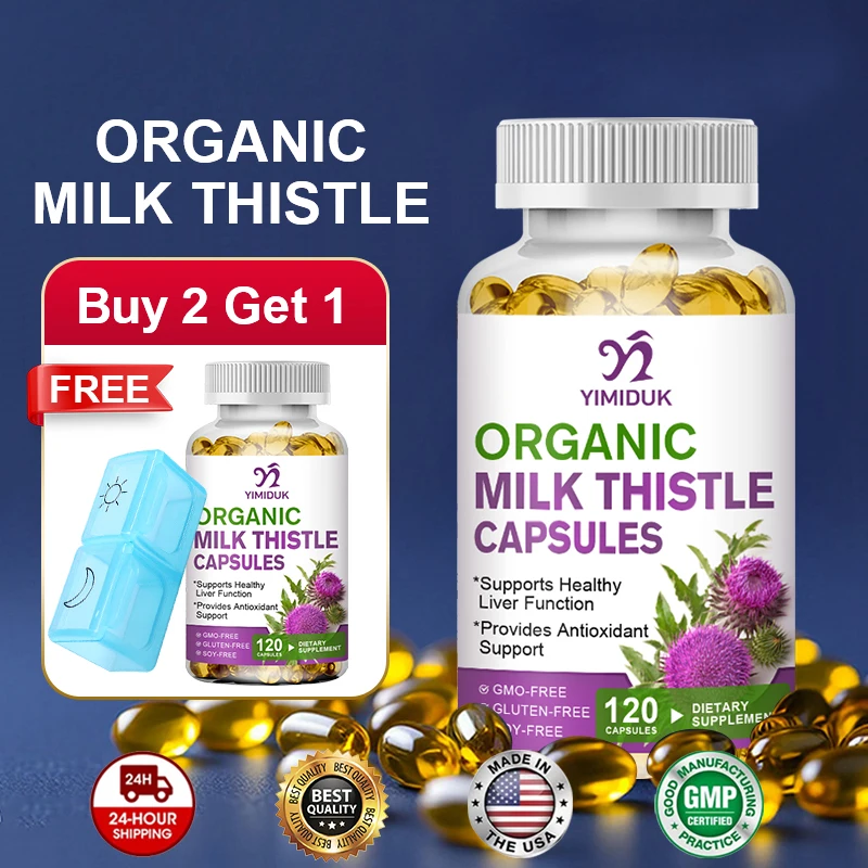 Organic Milk Thistle Supplement, Supports Liver Function, Detox, Antioxidant Protection, Gut Wellness & Natural Energy Boost
Organic Milk Thistle Supplement, Supports Liver Function, Detox, Antioxidant Protection, Gut Wellness & Natural Energy Boost