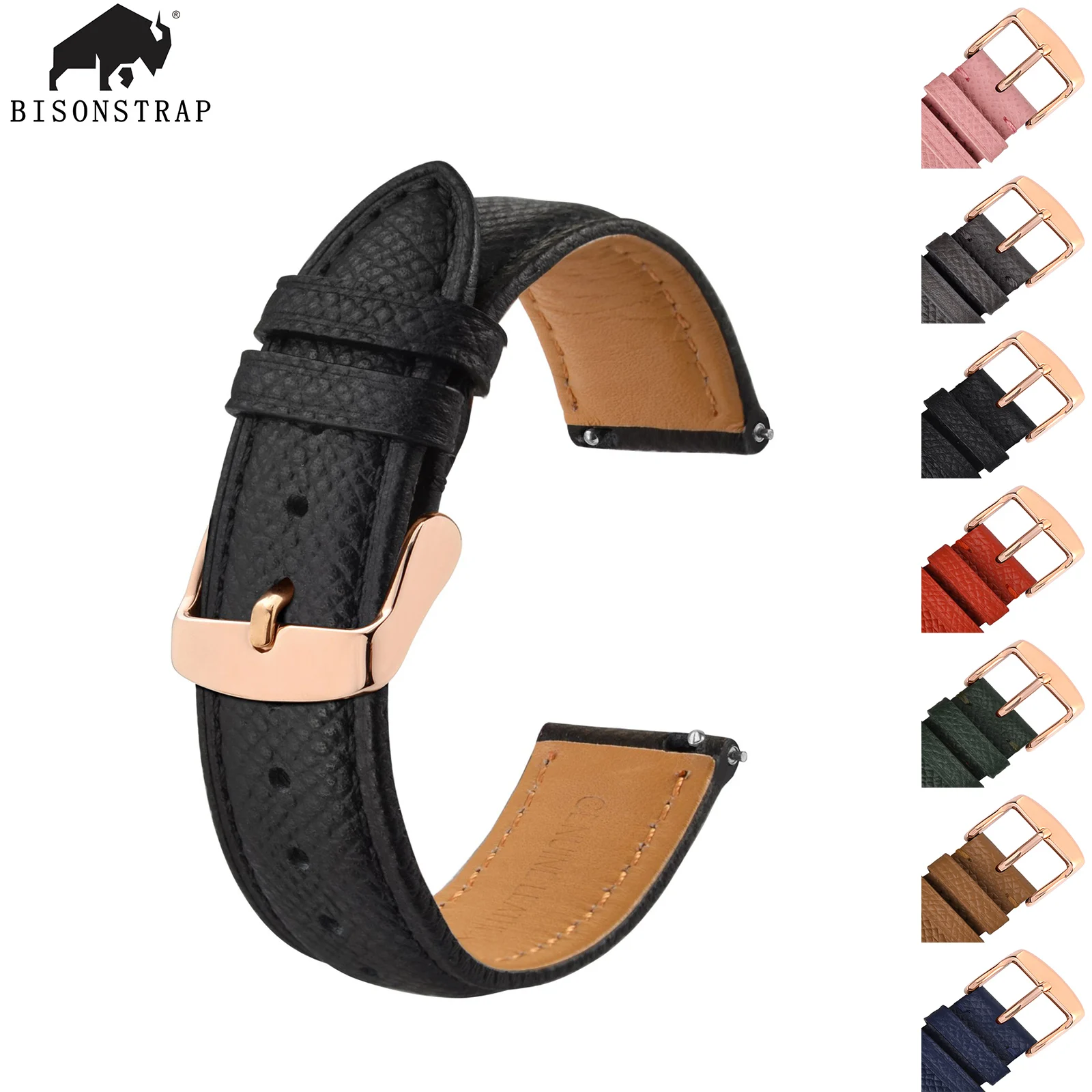 BISONSTRAP Watch Bands Quick Release 18mm 20mm 22mm Texture Leather Watch Strap for Men Women pink Watchband Rose gold Buckle
BISONSTRAP Watch Bands Quick Release 18mm 20mm 22mm Texture Leather Watch Strap for Men Women pink Watchband Rose gold Buckle