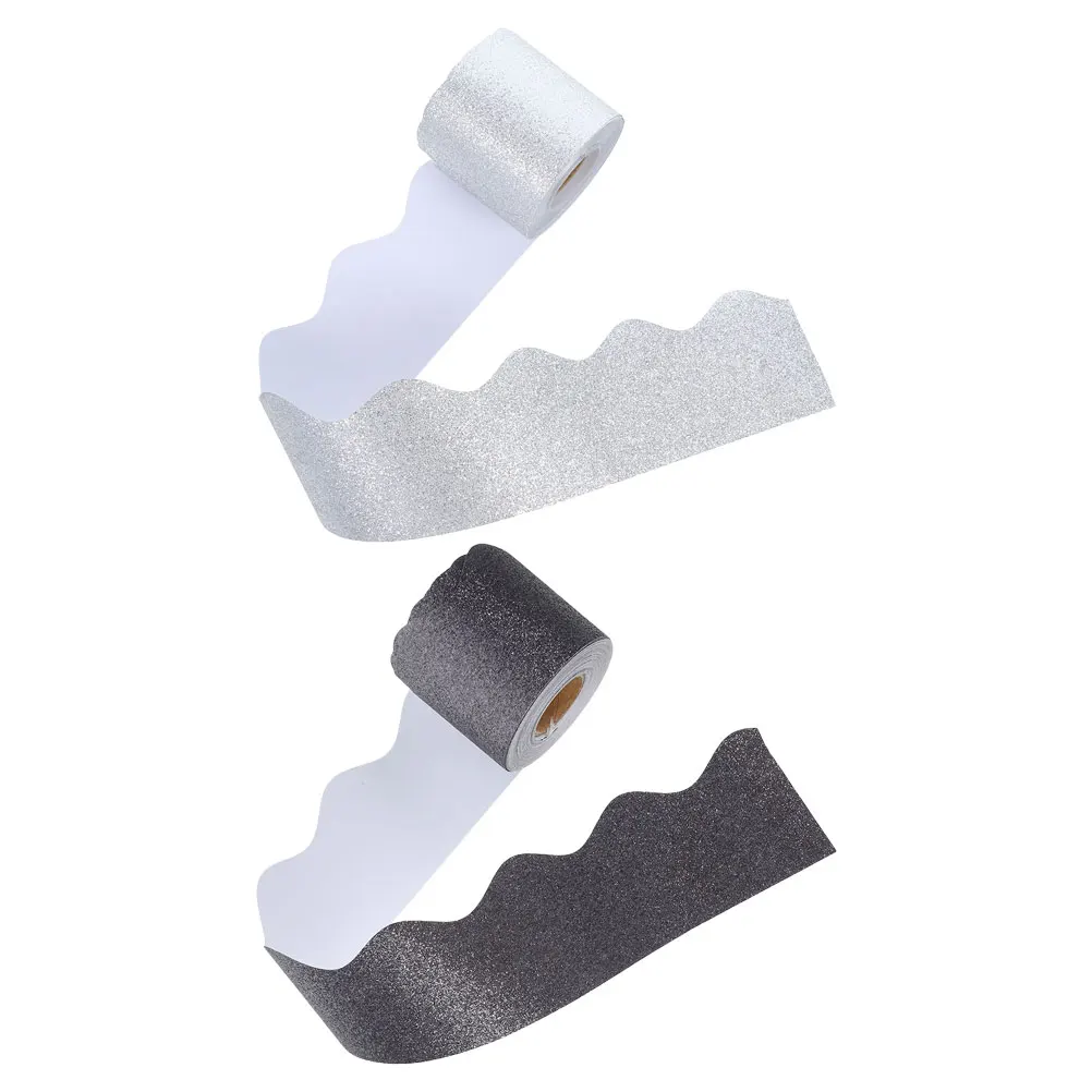 2 Rolls Blackboard Border Stickers Glitter Trim Decorations Paper Edges Classroom Bulletin Scalloped Borders Office Decorative
2 Rolls Blackboard Border Stickers Glitter Trim Decorations Paper Edges Classroom Bulletin Scalloped Borders Office Decorative