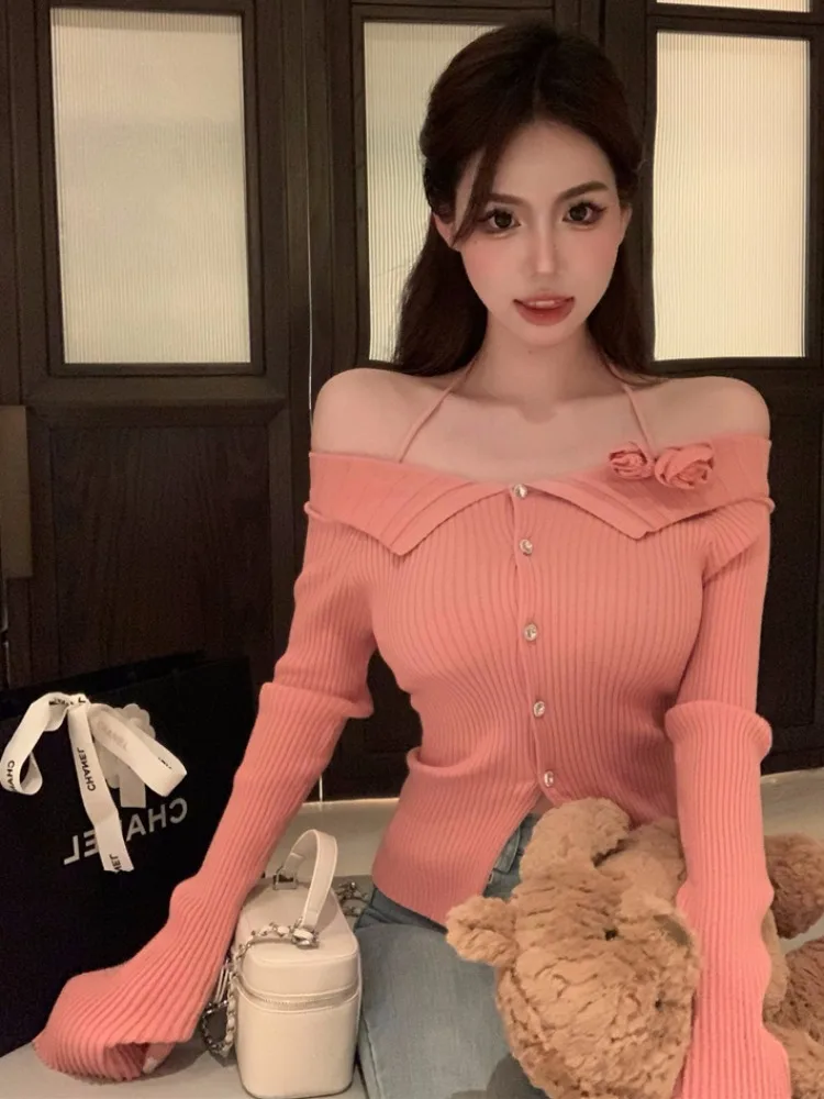 Pure Desire Spicy Girl One Shoulder Hanging Neck Top Women's Design Sensation Autumn Winter Pink Long Sleeve Knitted Ba...
Pure Desire Spicy Girl One Shoulder Hanging Neck Top Women's Design Sensation Autumn Winter Pink Long Sleeve Knitted Ba...