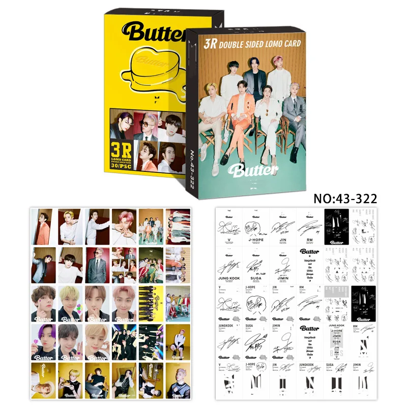 30PCS in Stock BT BUTTER TW 3R Big LOMO Cards Celebrity Photo with Signature K-pop Inspired Signature Series Collectible Cards
30PCS in Stock BT BUTTER TW 3R Big LOMO Cards Celebrity Photo with Signature K-pop Inspired Signature Series Collectible Cards