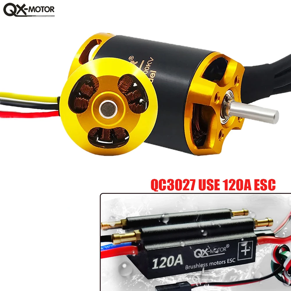 Marine motor QC3027 2800KV 3600KV 3800KV Brushless Motor and Ship ESC 50A-150A
Marine motor QC3027 2800KV 3600KV 3800KV Brushless Motor and Ship ESC 50A-150A