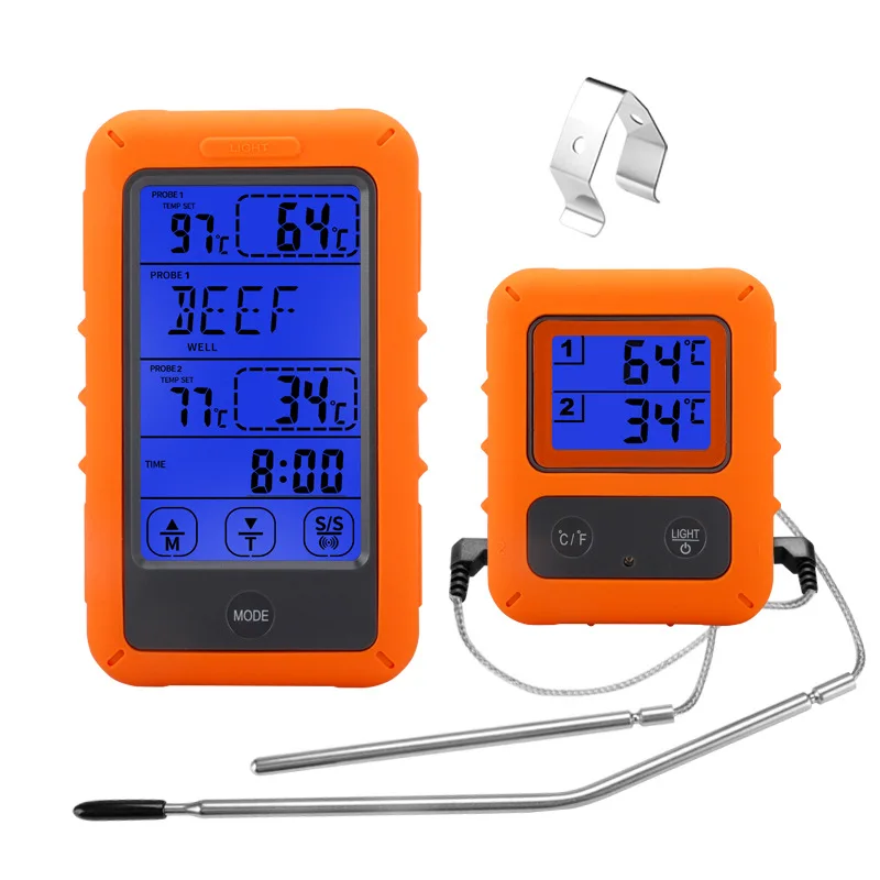Wireless Food Thermometer Touch Screen Dual Needle Kitchen Cooking Thermometer Food Barbecue Thermometer
Wireless Food Thermometer Touch Screen Dual Needle Kitchen Cooking Thermometer Food Barbecue Thermometer