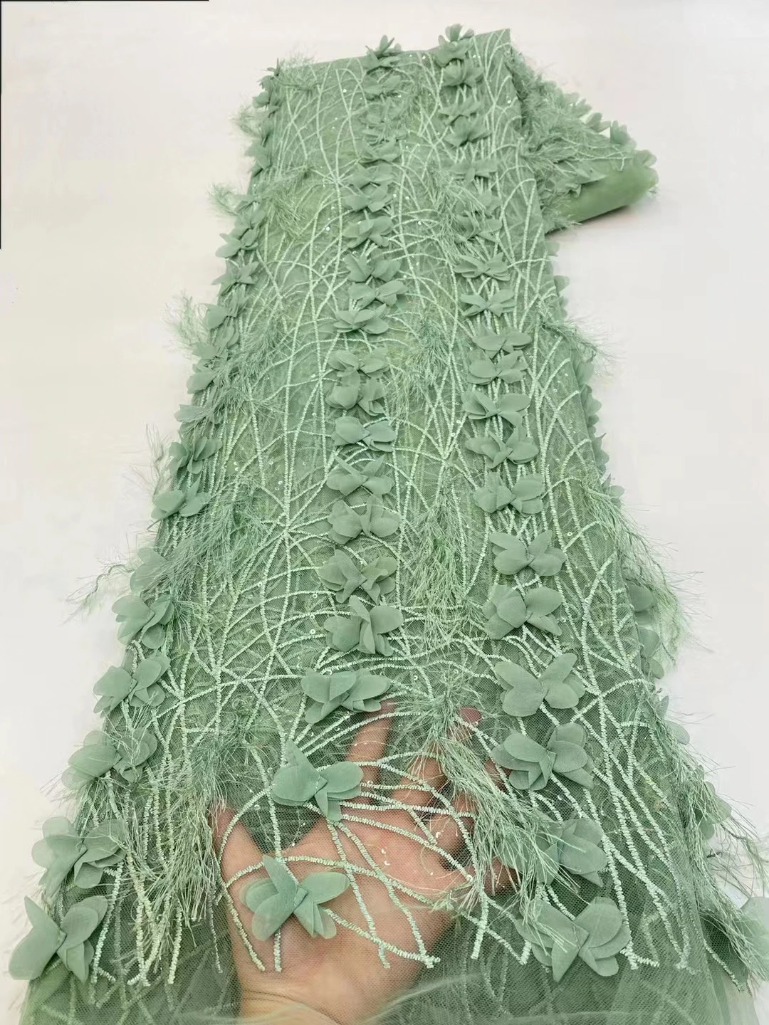 Latest Luxury African 3d Flower Lace Fabric 2024 High Quality Sequins Embroidery Nigerian Tulle Lace For Wedding Party Long Dres
Latest Luxury African 3d Flower Lace Fabric 2024 High Quality Sequins Embroidery Nigerian Tulle Lace For Wedding Party Long Dres