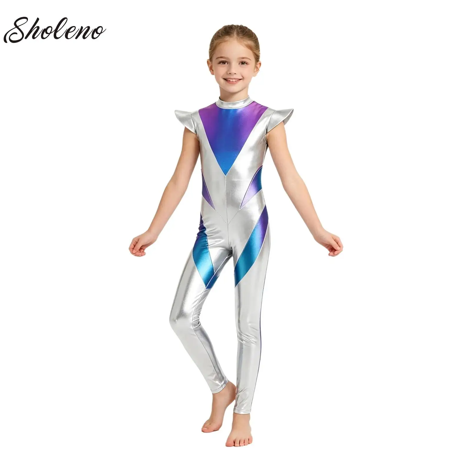 Boys Girls Halloween Carnival Alien Cosplay Performance Costume Long Sleeve Metallic Shiny Space Jumpsuit Themed Party Clothes
Boys Girls Halloween Carnival Alien Cosplay Performance Costume Long Sleeve Metallic Shiny Space Jumpsuit Themed Party Clothes