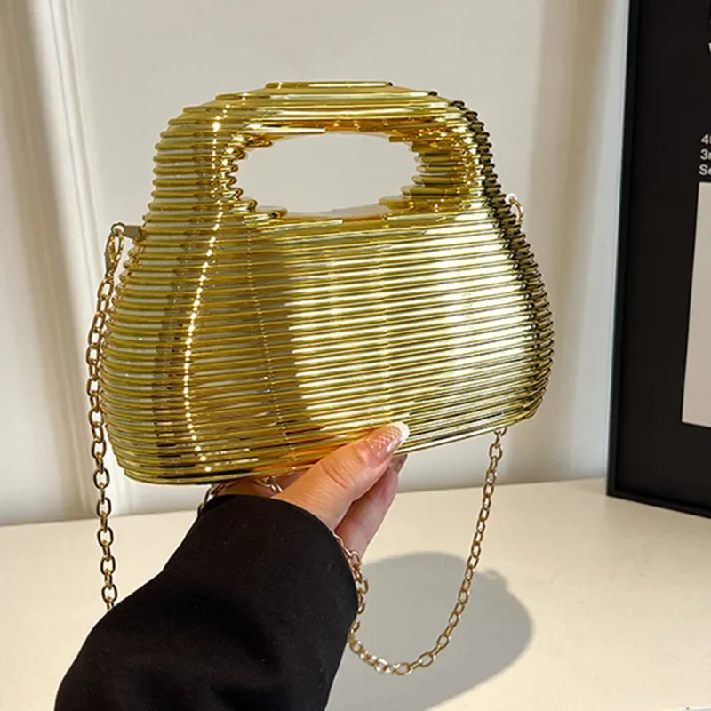 Designer Acrylic Clutch Bag Gold Silver Women Evening Party Bag Cute Shiny Metal Shoulder Crossbody bag Purse Wedding Bags 2025
Designer Acrylic Clutch Bag Gold Silver Women Evening Party Bag Cute Shiny Metal Shoulder Crossbody bag Purse Wedding Bags 2025
