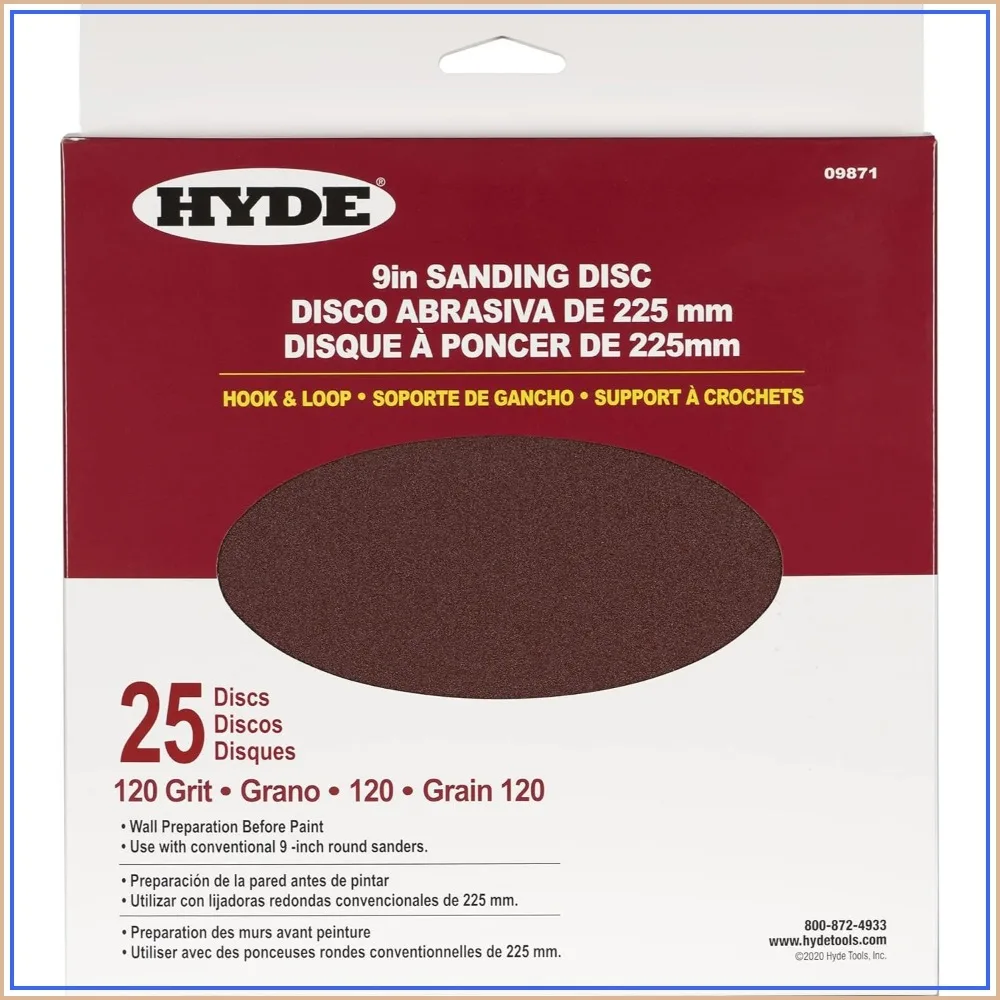 9" 120 Grit Radial Sander Discs, 25 Pack - Hook & Loop for Fast Wall Prep
9" 120 Grit Radial Sander Discs, 25 Pack - Hook & Loop for Fast Wall Prep