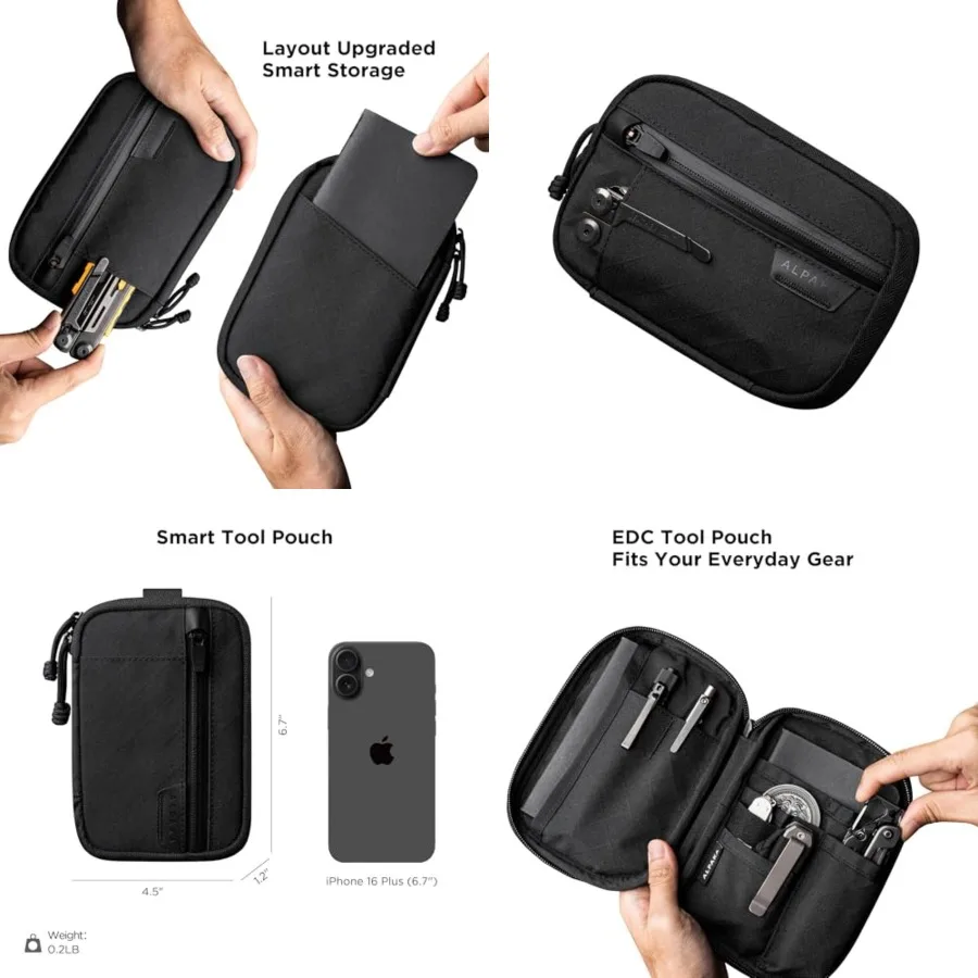 Admin Pouch Pro EDC Organizer - Small Tool Pouch with Smooth Zipper, Weatherproof Storage for Electronics, Cables, Travel Acces
Admin Pouch Pro EDC Organizer - Small Tool Pouch with Smooth Zipper, Weatherproof Storage for Electronics, Cables, Travel Acces