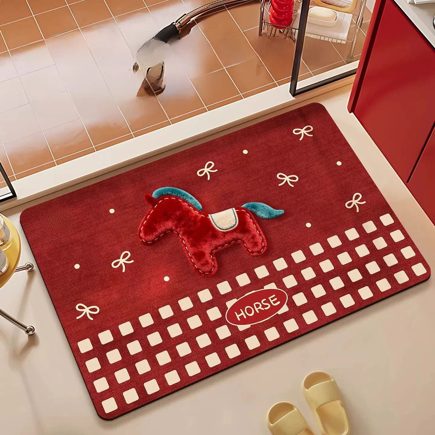 New Year Red Batoom Mat Soft Dia Mud High Absorbency Non-Slip Mat Year Toilet Entrance Durable Dirt Resistant Foot...
New Year Red Batoom Mat Soft Dia Mud High Absorbency Non-Slip Mat Year Toilet Entrance Durable Dirt Resistant Foot...