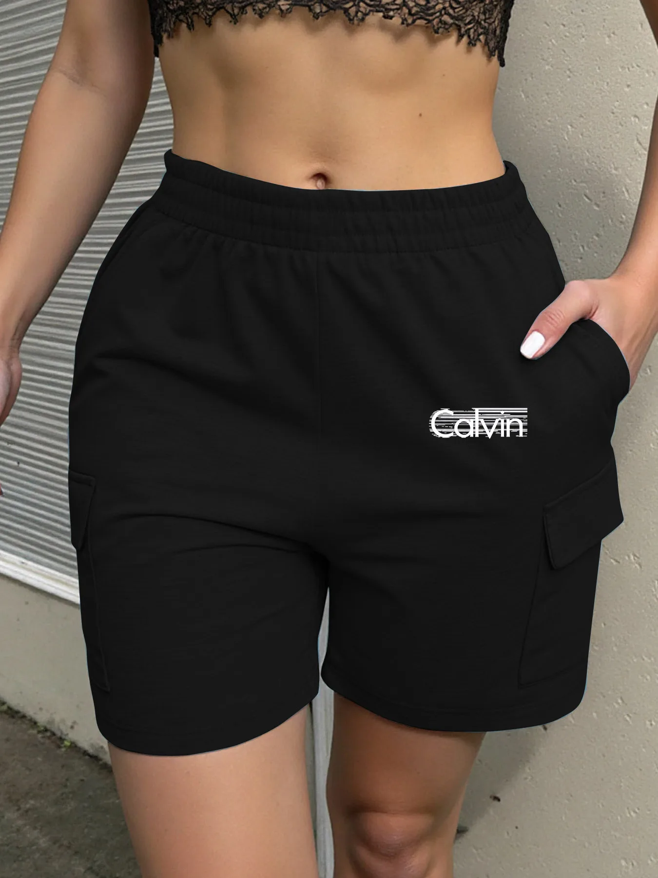 Women's Calvin Letter Print Cargo Shorts shorts women
Women's Calvin Letter Print Cargo Shorts shorts women