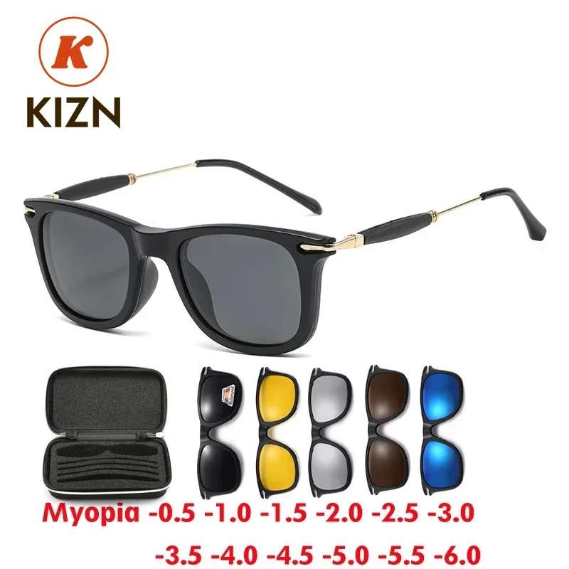 Очки KIZN 6-в-1: магнитные, с клипсой, для коррекции зрения (от -0.5 до -6.0), поляризованные, модные, для мужчин и женщин, с возможностью индивидуальной настройки по рецепту
Очки KIZN 6-в-1: магнитные, с клипсой, для коррекции зрения (от -0.5 до -6.0), поляризованные, модные, для мужчин и женщин, с возможностью индивидуальной настройки по рецепту