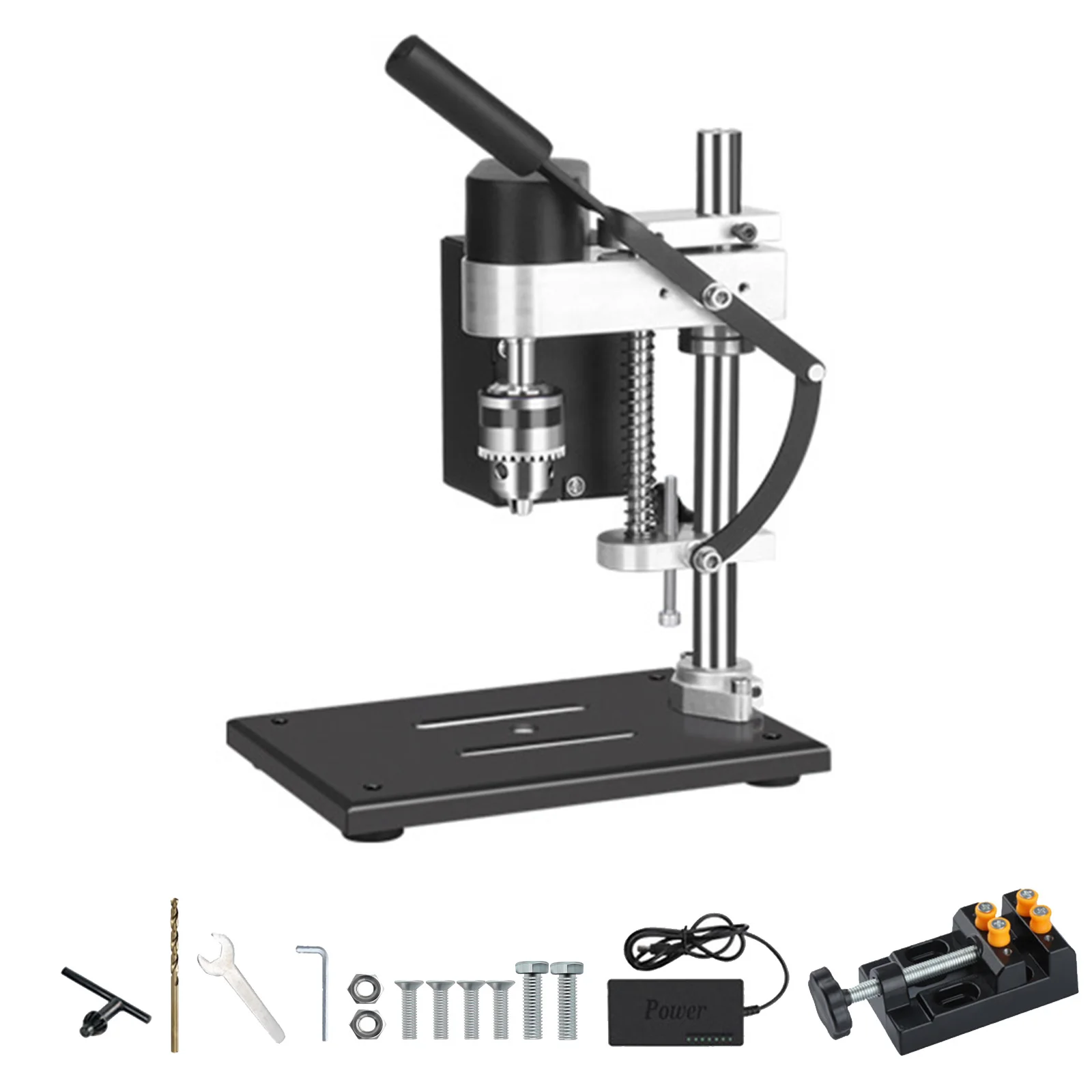 Benchtop Drill Press Mini Small Bench Drilling Machine Household DIY 0.6-6mm Chuck US 110V suitable for drilling in wood acrylic, PVC
Benchtop Drill Press Mini Small Bench Drilling Machine Household DIY 0.6-6mm Chuck US 110V suitable for drilling in wood acrylic, PVC