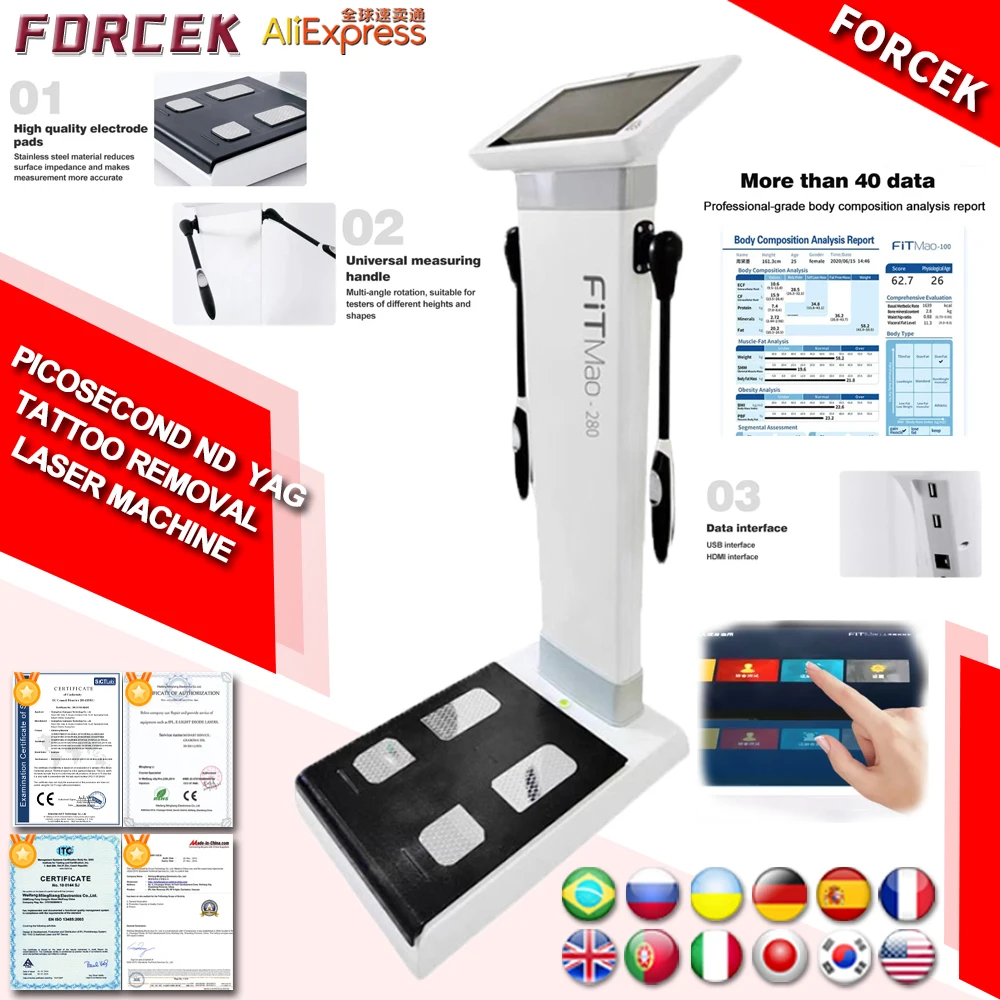 Smart 3D Body Fat Scale Full Body Scan Analyzer BMI Monitor Body Composition Measurement Clinical Digital Weight Scale
Smart 3D Body Fat Scale Full Body Scan Analyzer BMI Monitor Body Composition Measurement Clinical Digital Weight Scale