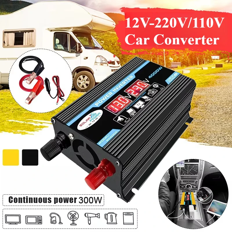 инвертор 12v 220v чистый синус Автомобильный преобразователь напряжения 12 В до 220 В 300 В номинальное напряжение 600 Вт Пиковая защита 4000 Вт Diaplay USB зарядка 5 В DC В AC преобразователь солнечной энергии
инвертор 12v 220v чистый синус Автомобильный преобразователь напряжения 12 В до 220 В 300 В номинальное напряжение 600 Вт Пиковая защита 4000 Вт Diaplay USB зарядка 5 В DC В AC преобразователь солнечной энергии