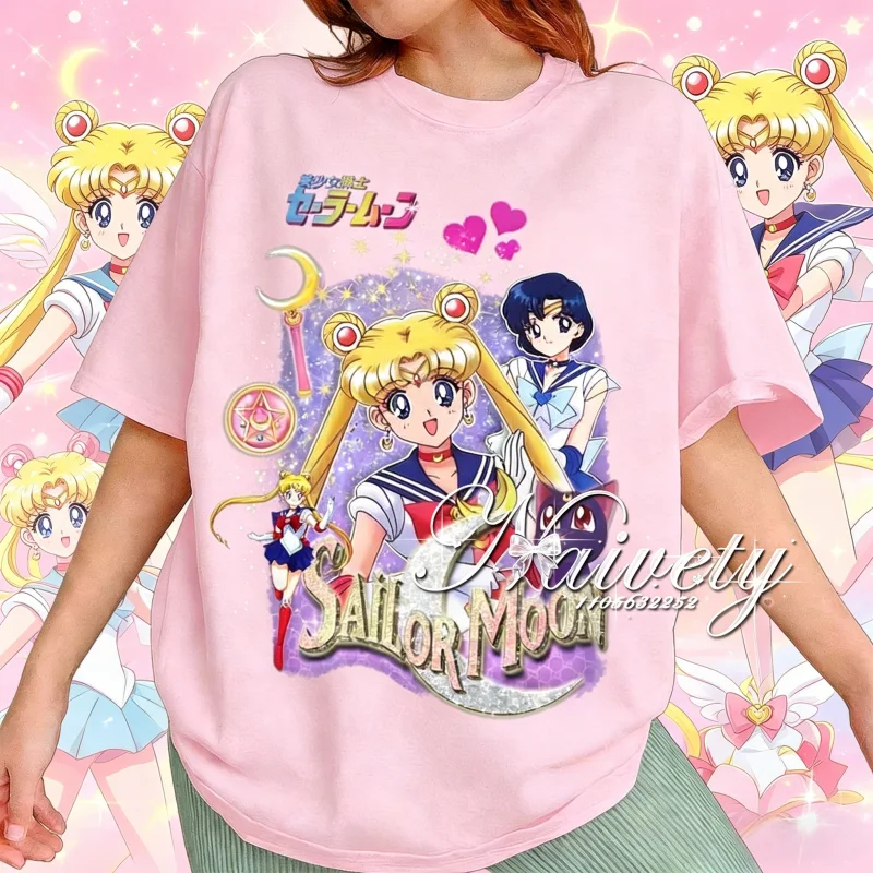 Summer Sailor Moon Graphic T-shirt Men Women Anime Print Short Sleeve Tee Oversized Casual Streetwear Kawaii Fashion Clothes
Summer Sailor Moon Graphic T-shirt Men Women Anime Print Short Sleeve Tee Oversized Casual Streetwear Kawaii Fashion Clothes